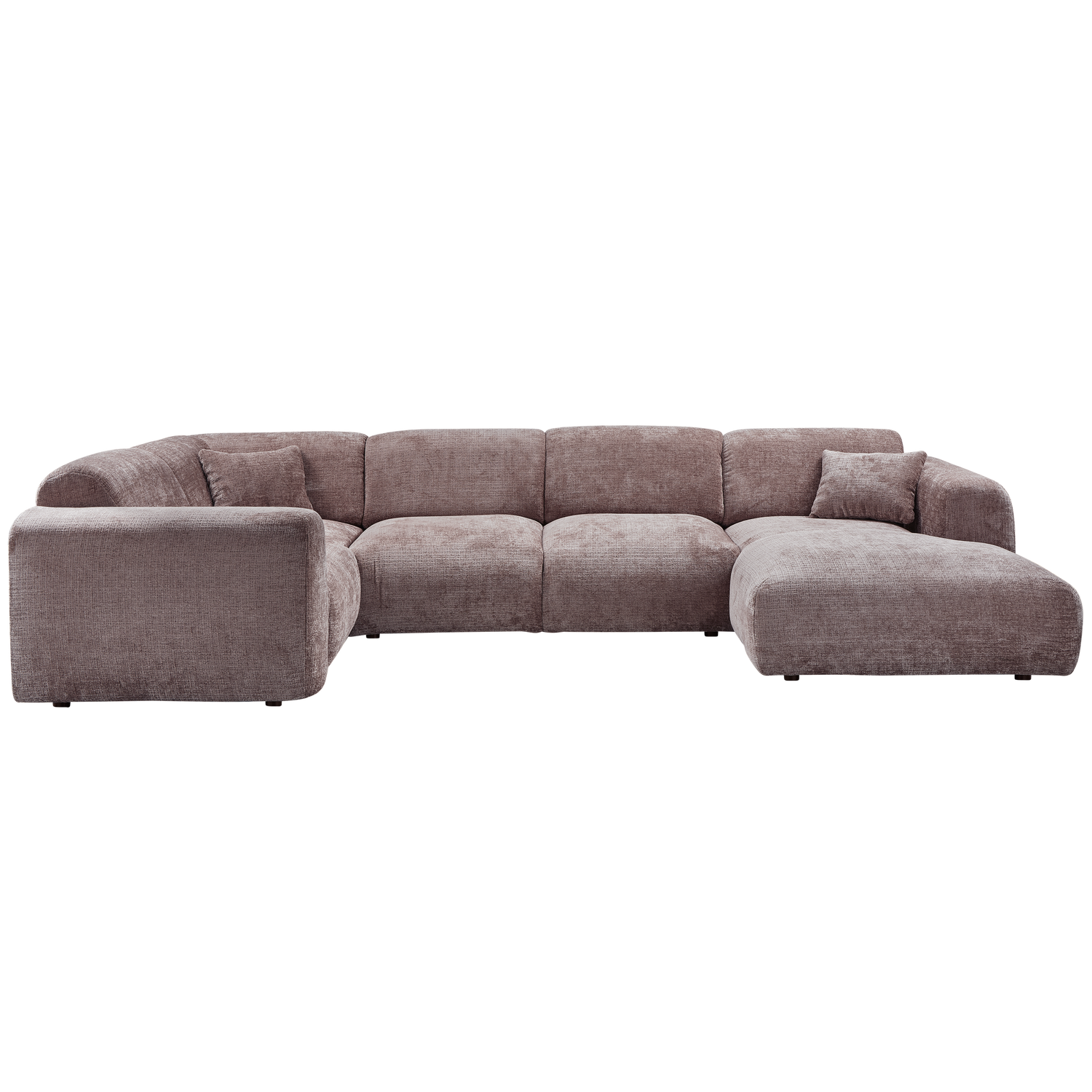 CLOUD HOEKBANK LINKS GEWEVEN CHENILLE TAUPE