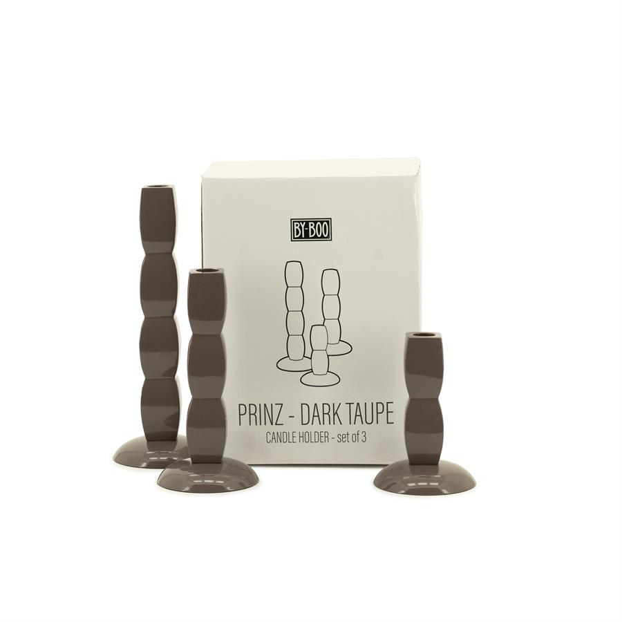 Candle holder Prinz - dark taupe
