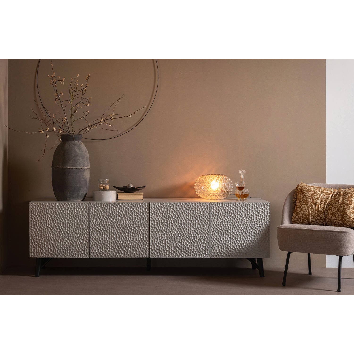 Carved Organic Tv Meubel Mist