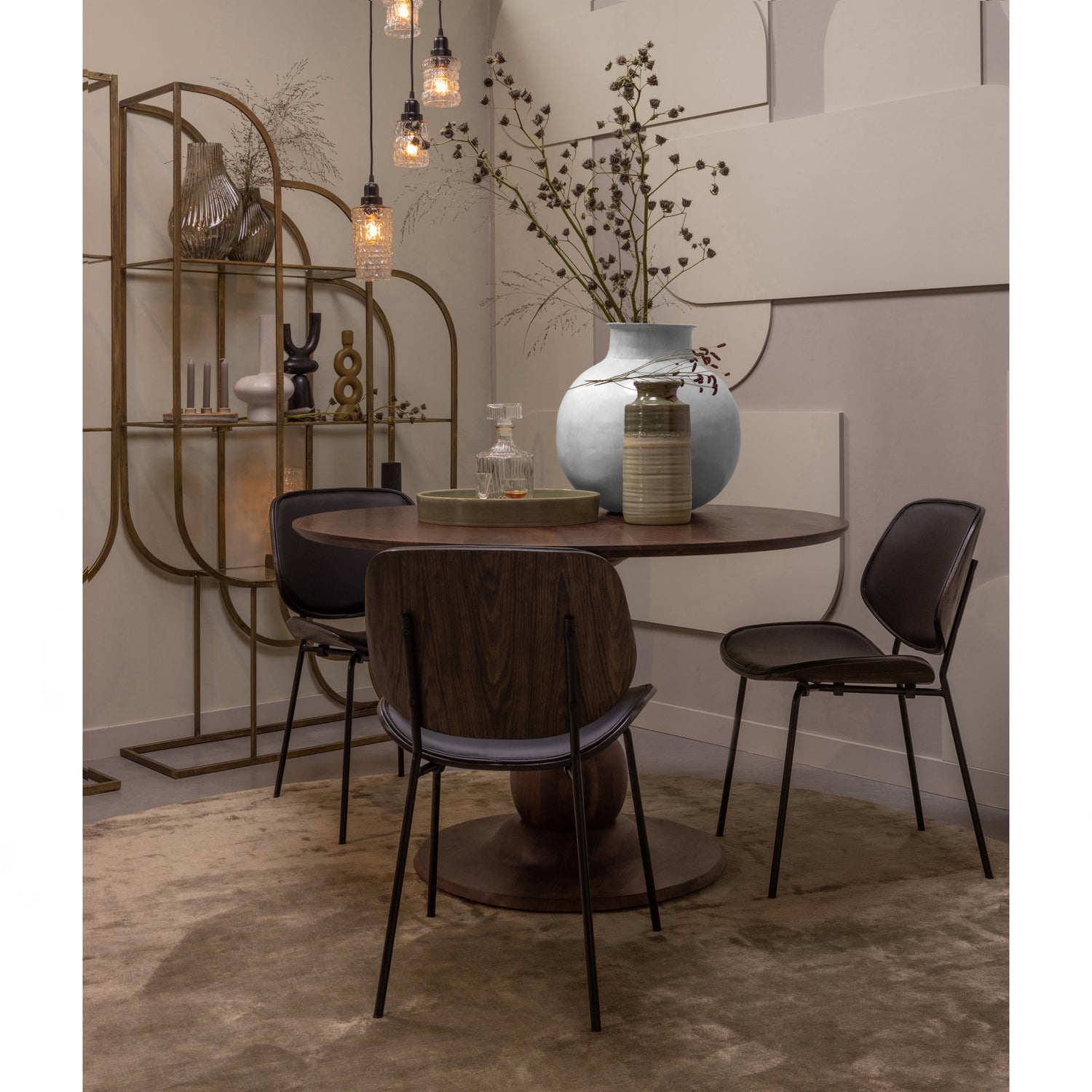 Close In Eetkamerstoel Kunstleer/hout Zwart