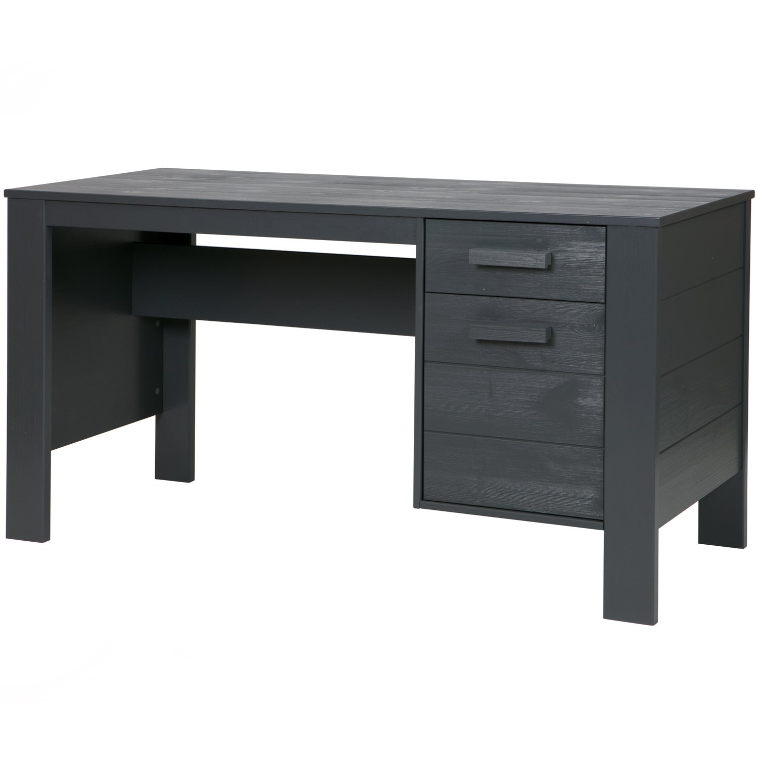Dennis Bureau Grenen Steel Grey Geborsteld [fsc]