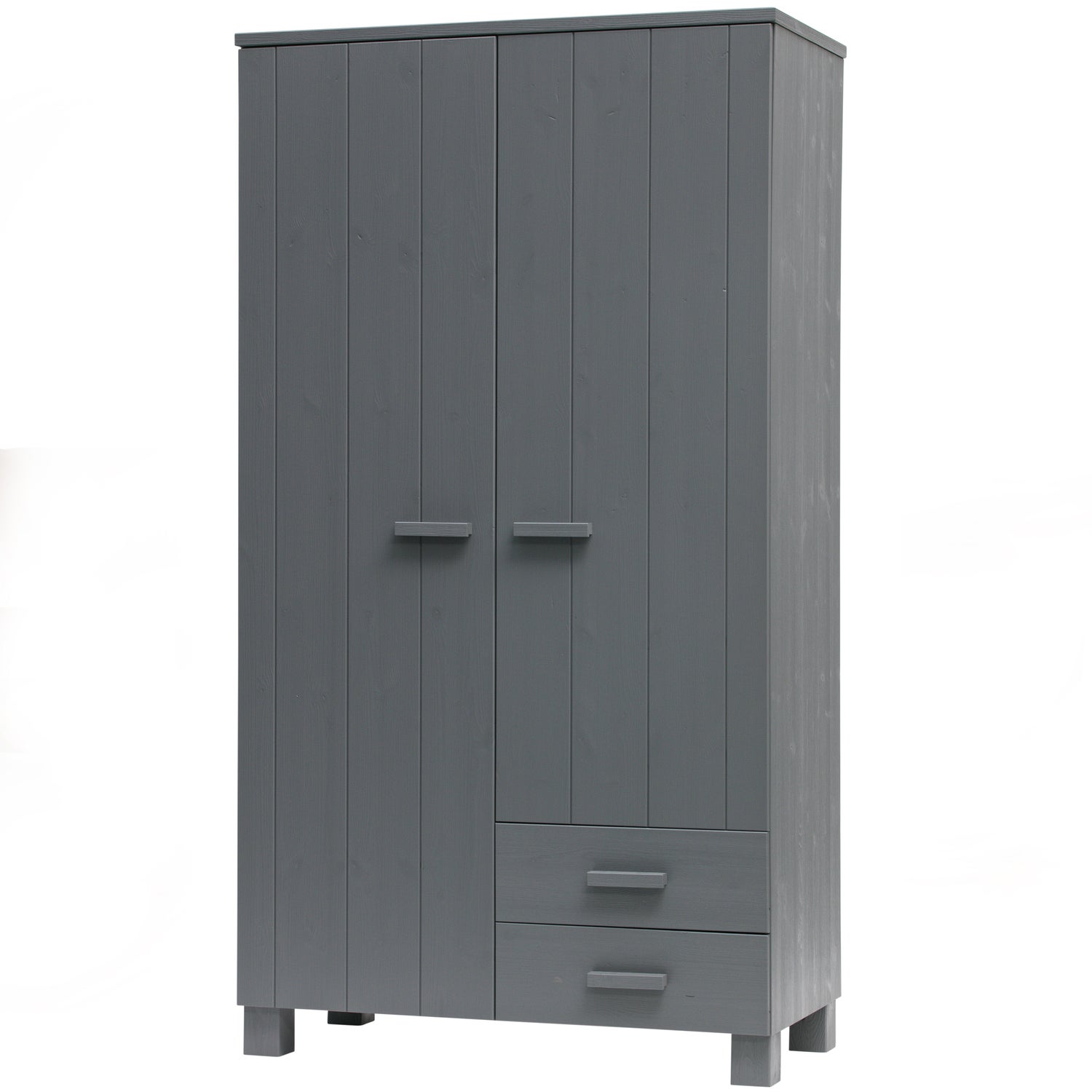Dennis Kast Met Laden Grenen Steel Grey Geborsteld [fsc]