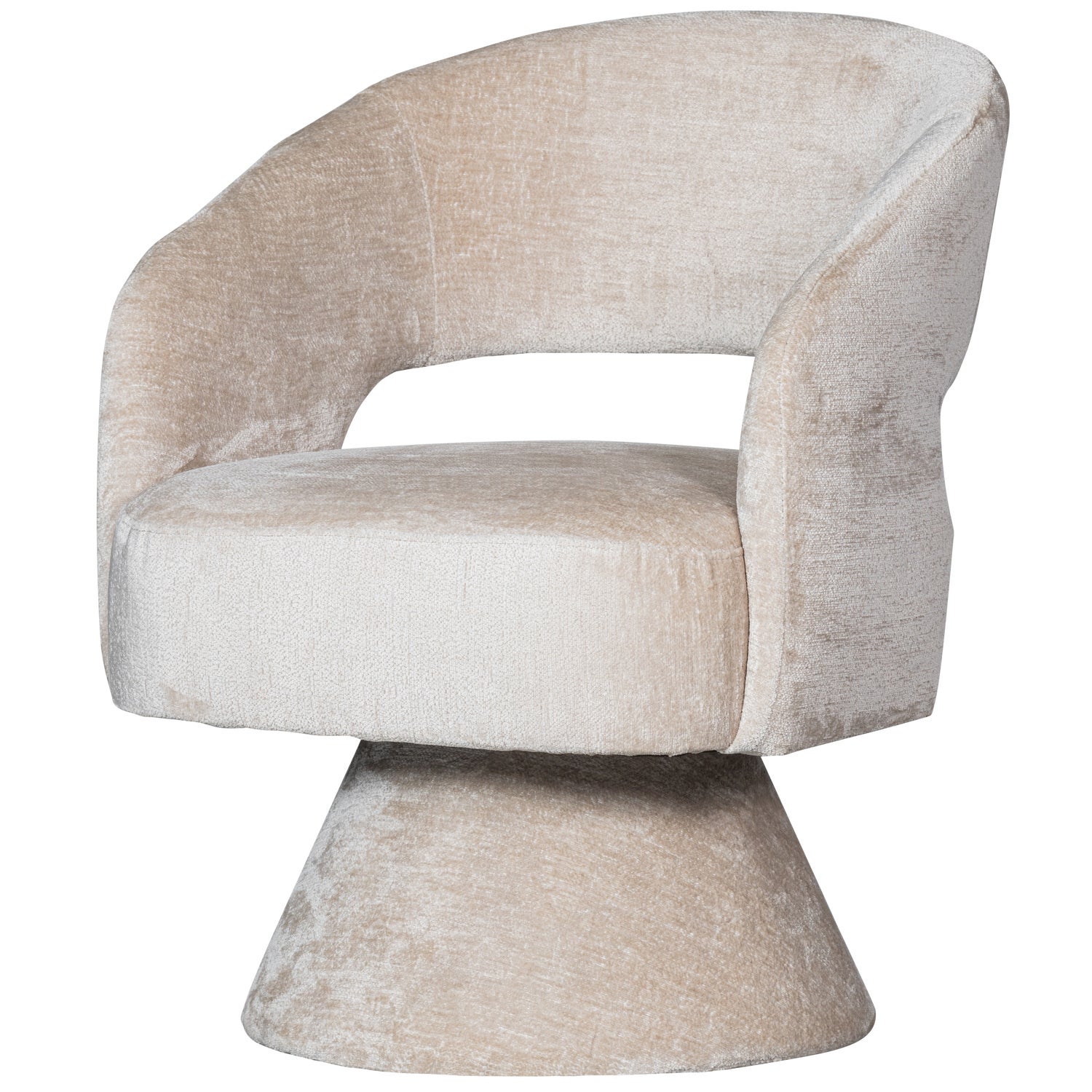 EBBA DRAAIBARE FAUTEUIL CHENILLE NATUREL
