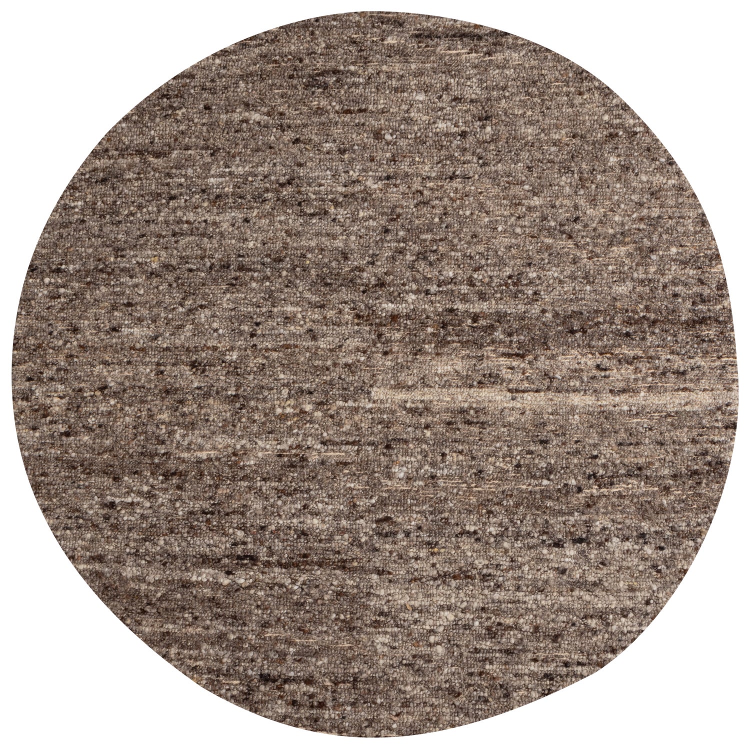 EFIA VLOERKLEED ROND WOL BRUIN MELANGE O200CM