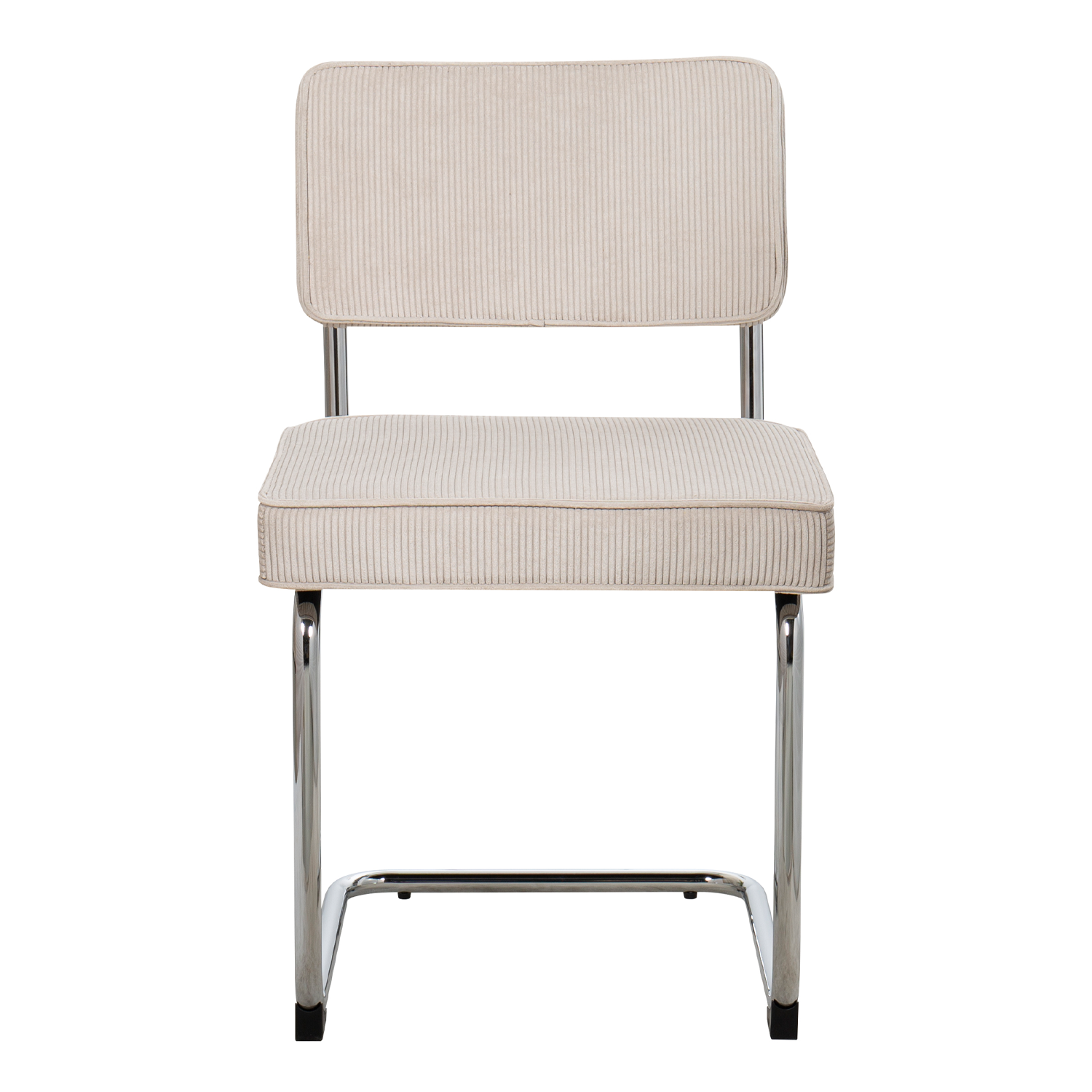 Eetkamerstoel Bauhaus Chrome Rib Beige