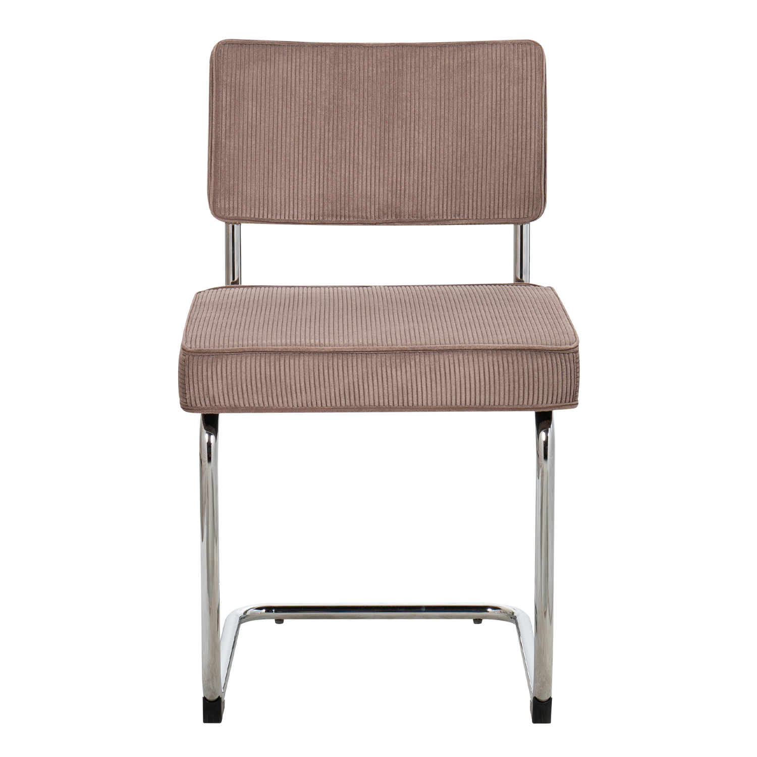 Eetkamerstoel Bauhaus Chrome Rib Taupe