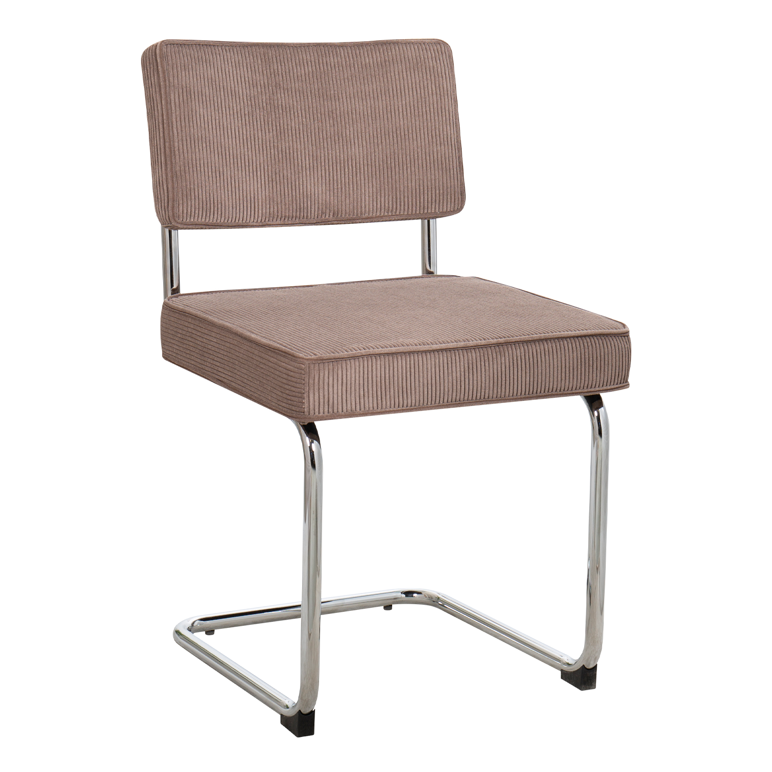 Eetkamerstoel Bauhaus Chrome Rib Taupe