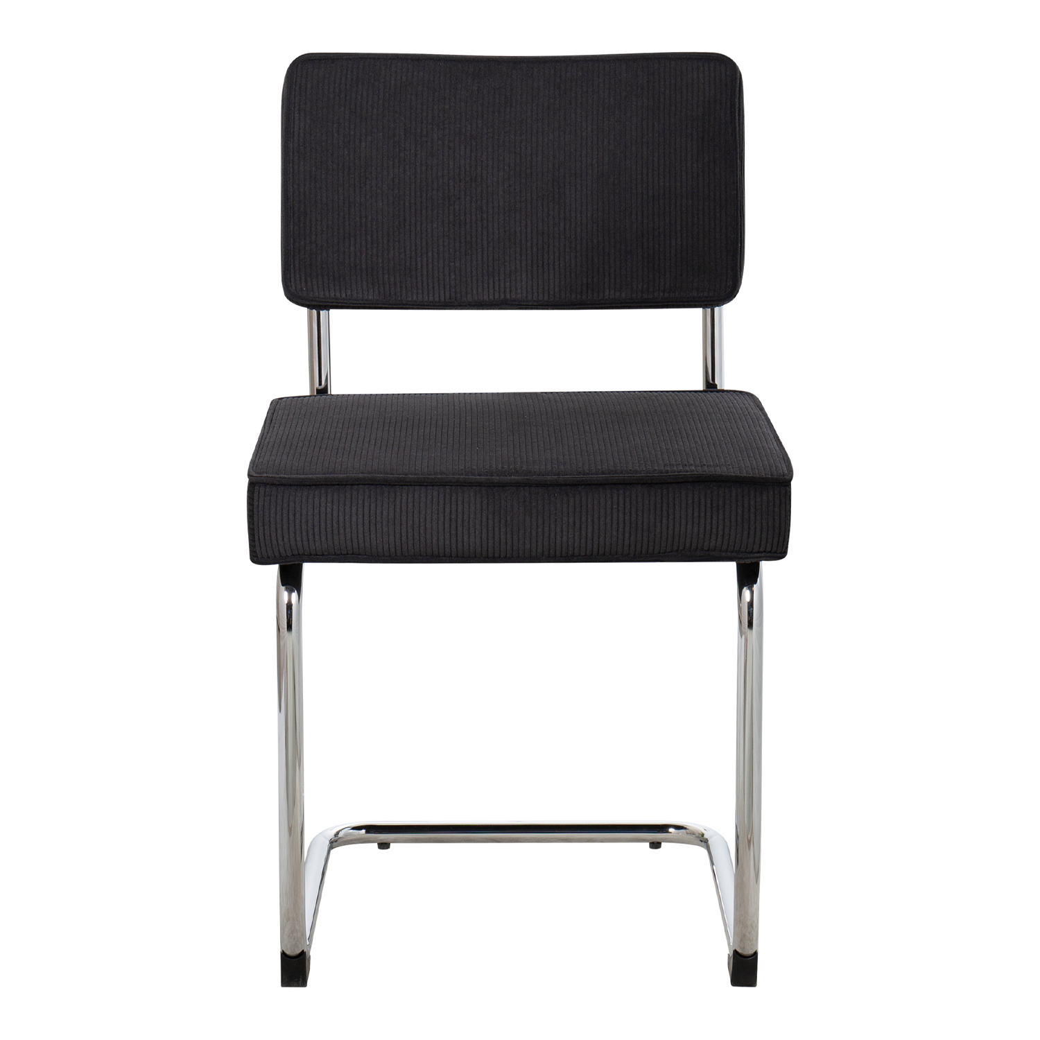 Eetkamerstoel Bauhaus Chrome Rib Zwart
