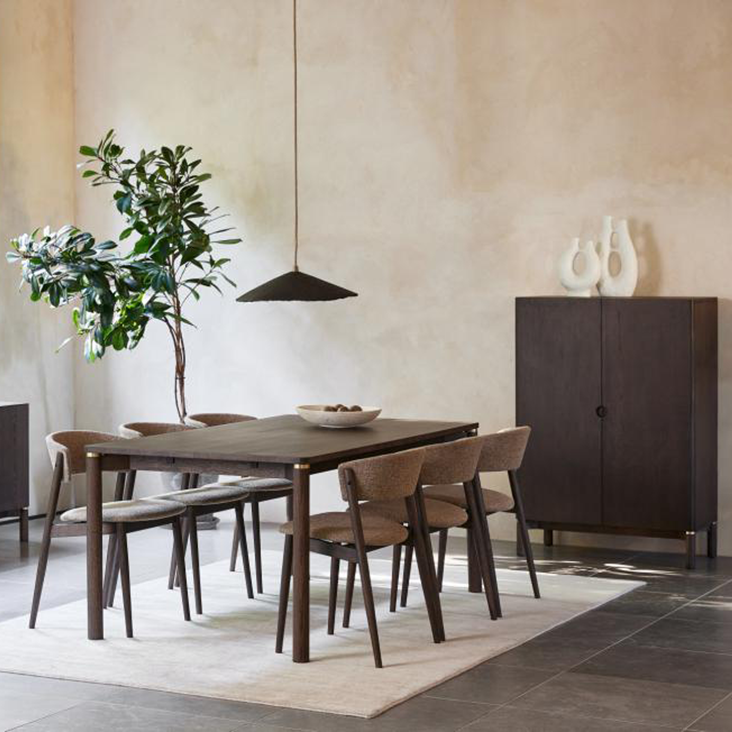 Eettafel Arun Espresso 180x95 cm