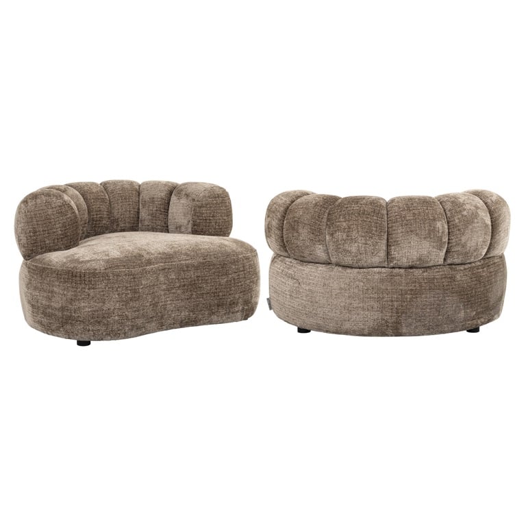 Fauteuil Penelope stone fire retardant (Niagara 104 Stone Chenille)