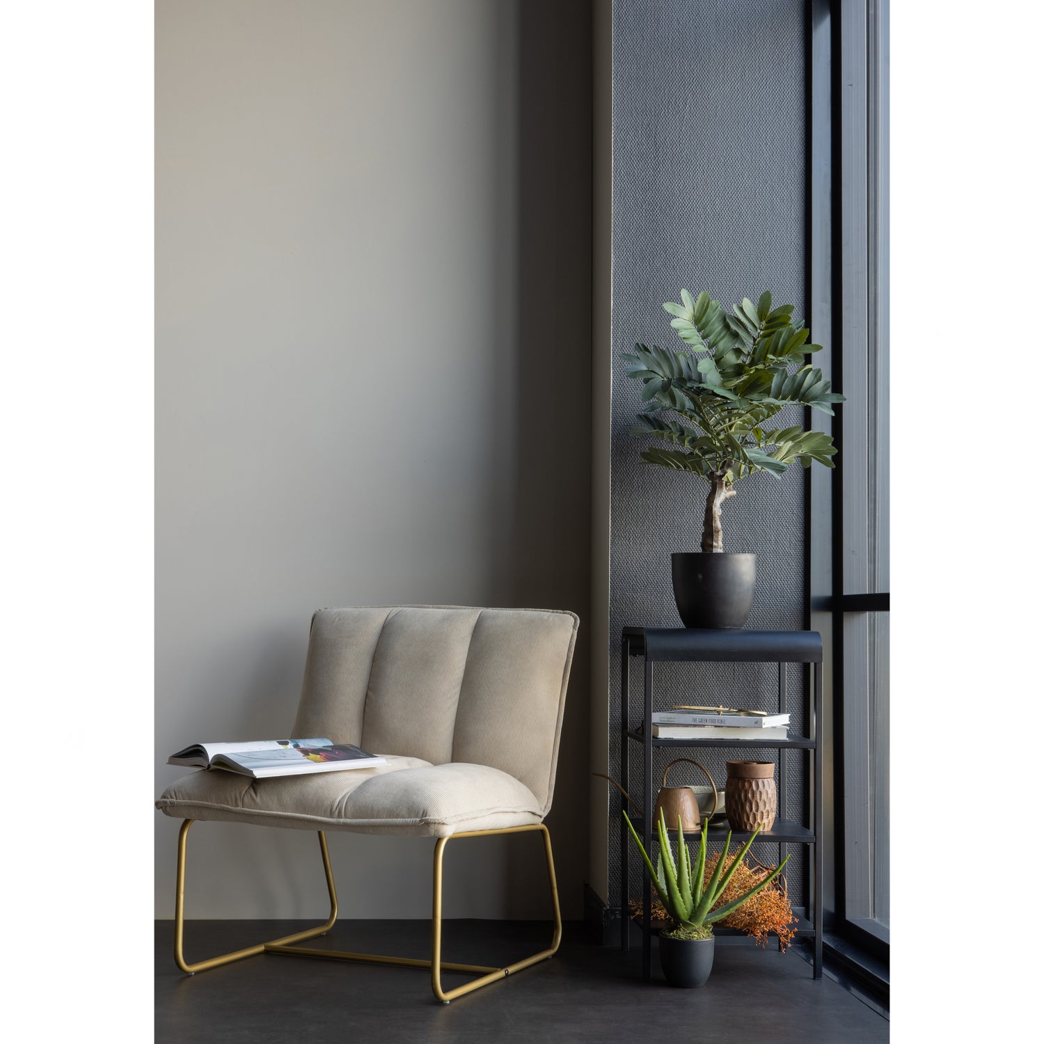 Fie Fauteuil Ribstof Zand
