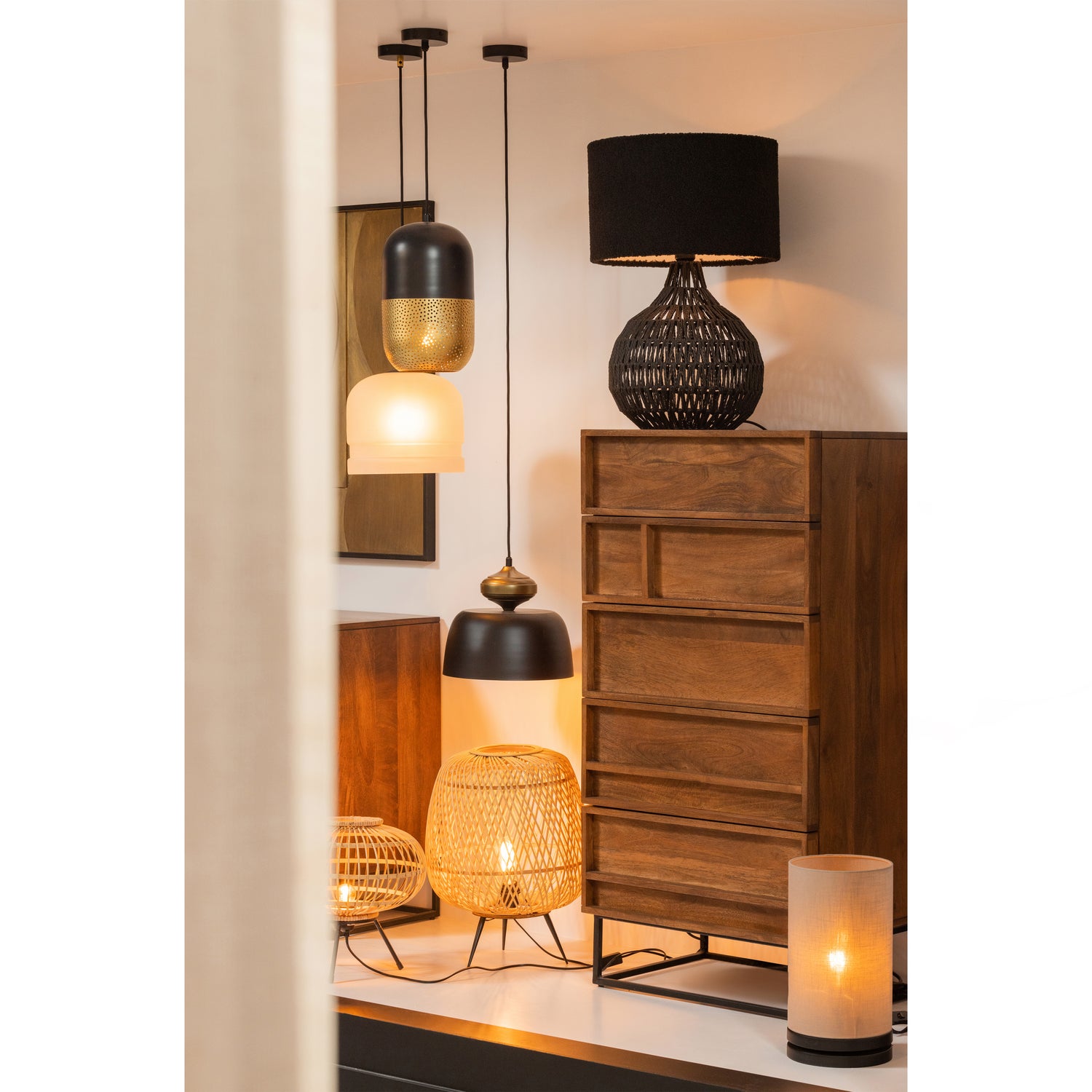Forrest 5-ladenkast Mango Hout Naturel
