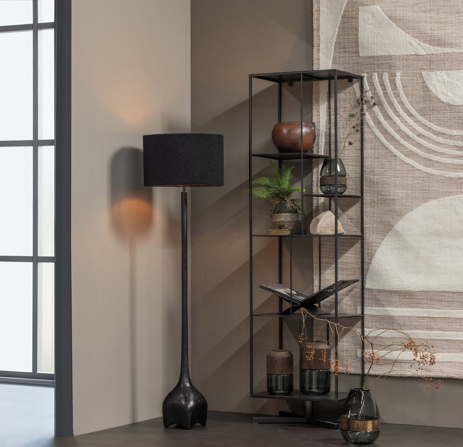Foss Lampenvoet Aluminium Antique Zwart/bruin