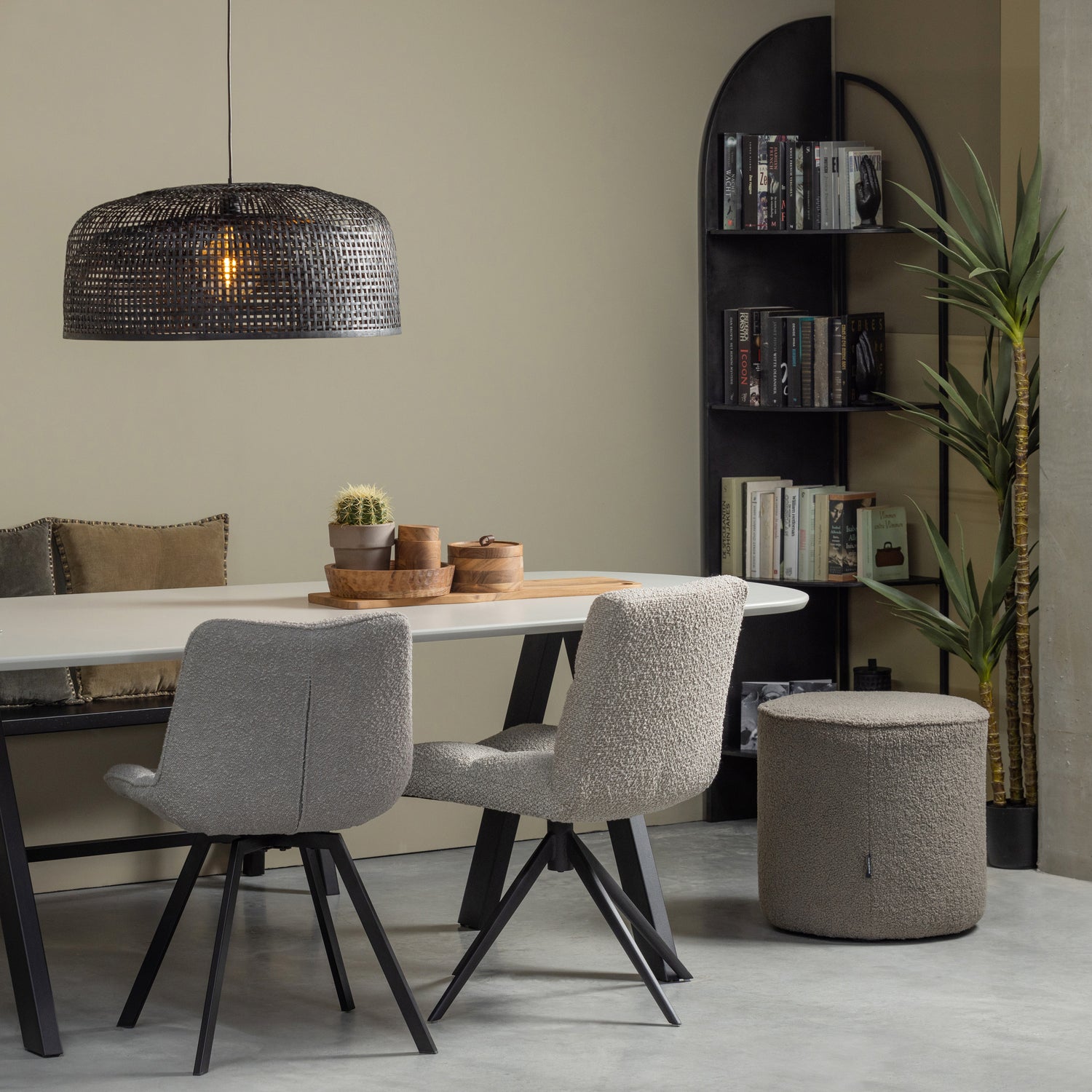 Imme Bankje Hout Zwart 110cm