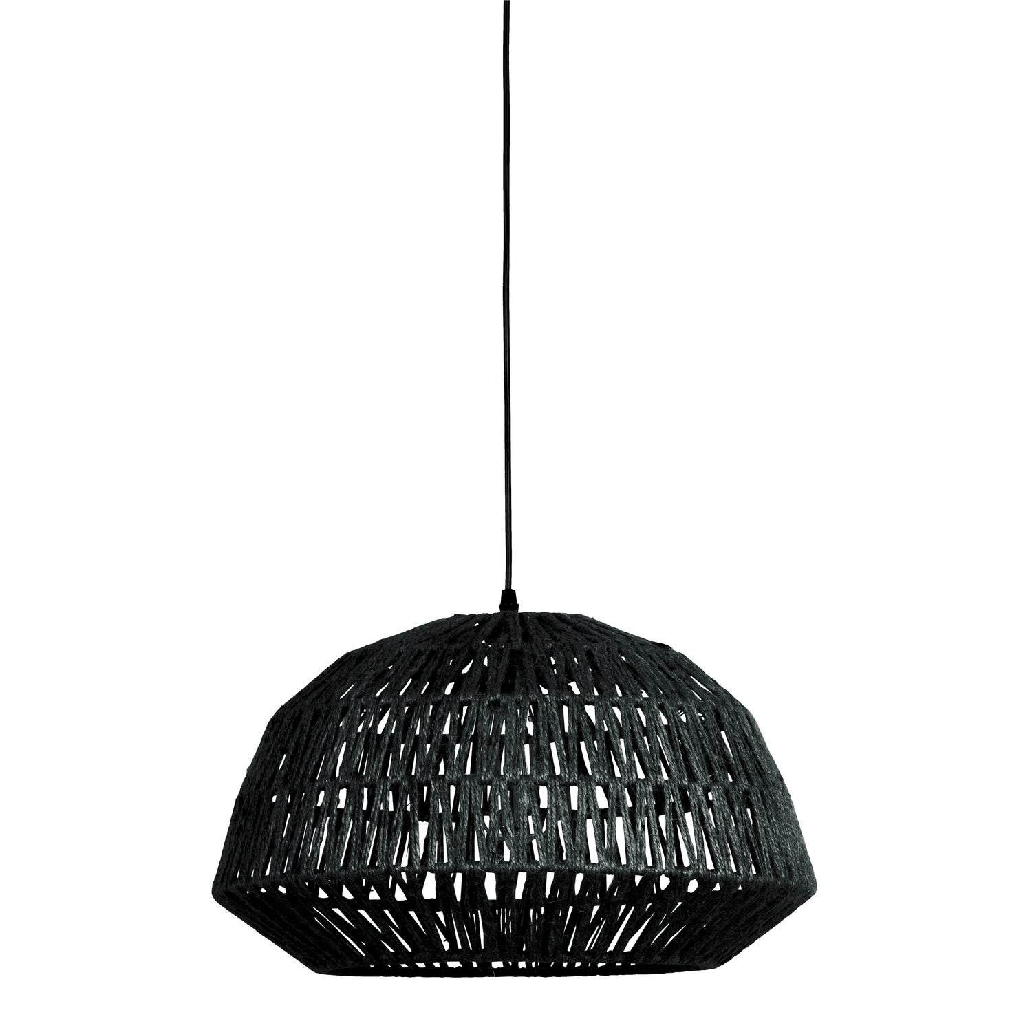 Kace Hanglamp Jute Zwart Ø45cm