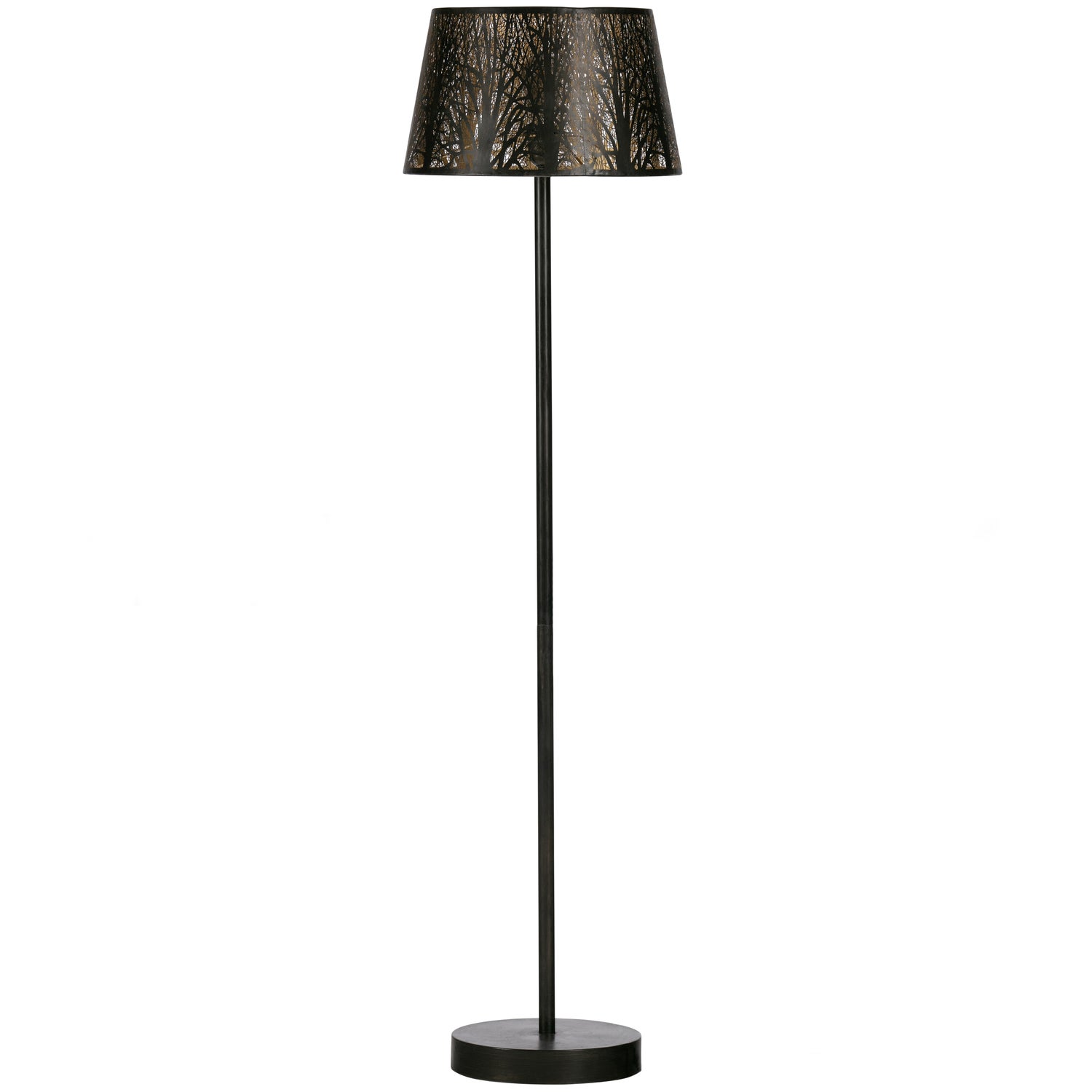 Keto Staande Lamp Metaal Zwart/antique Brass