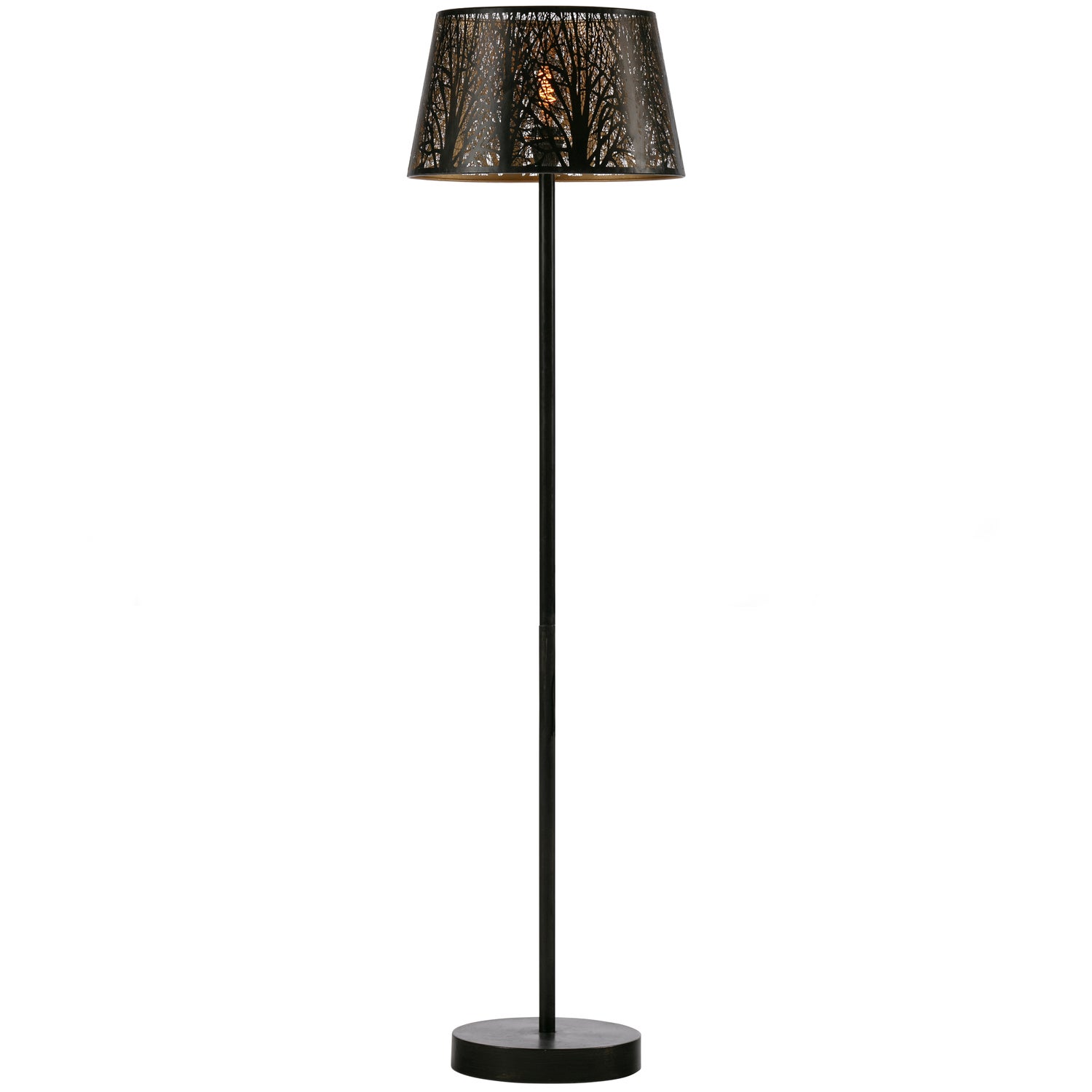 Keto Staande Lamp Metaal Zwart/antique Brass