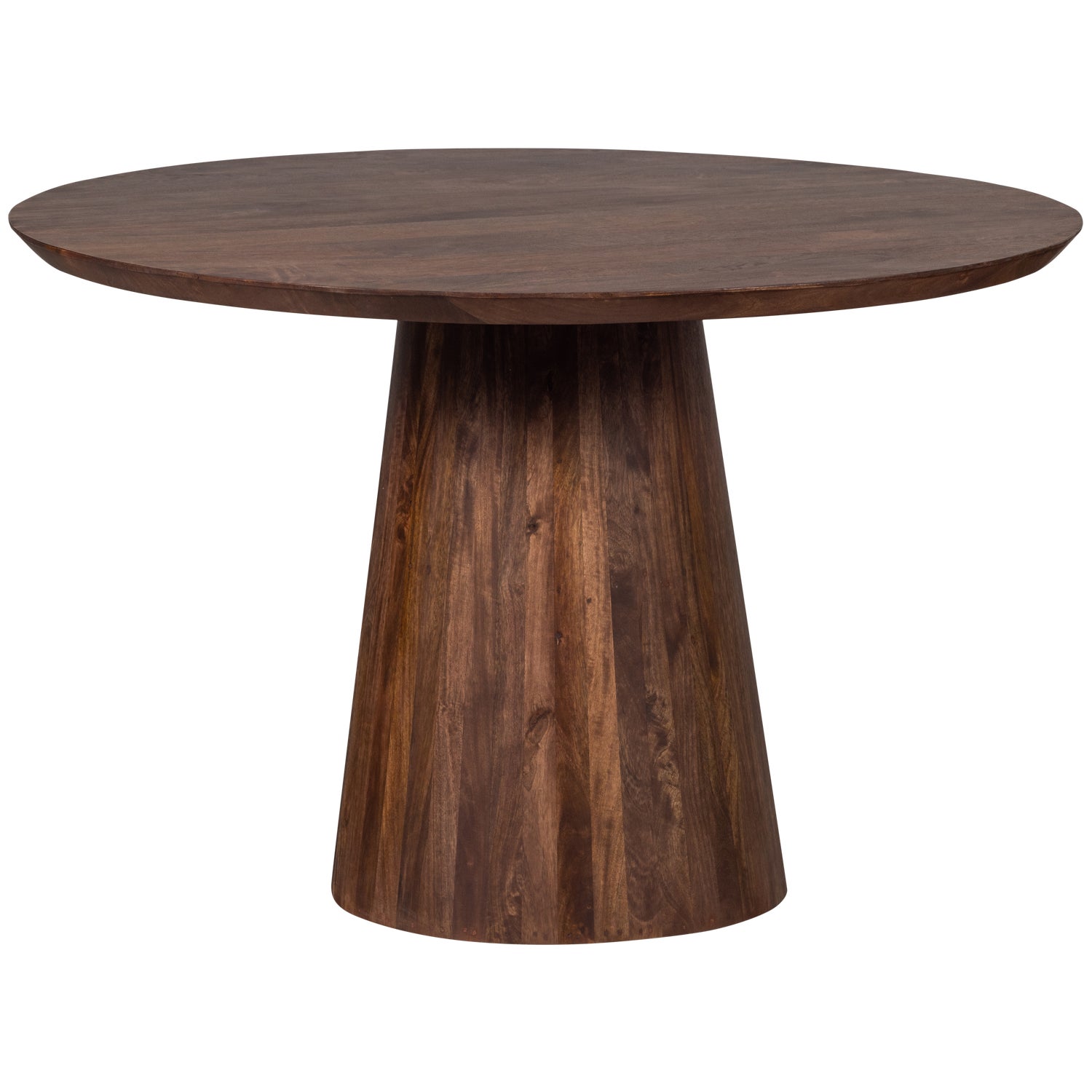 LIMIT EETKAMERTAFEL ROND MANGO HOUT WALNOOT Ø130CM