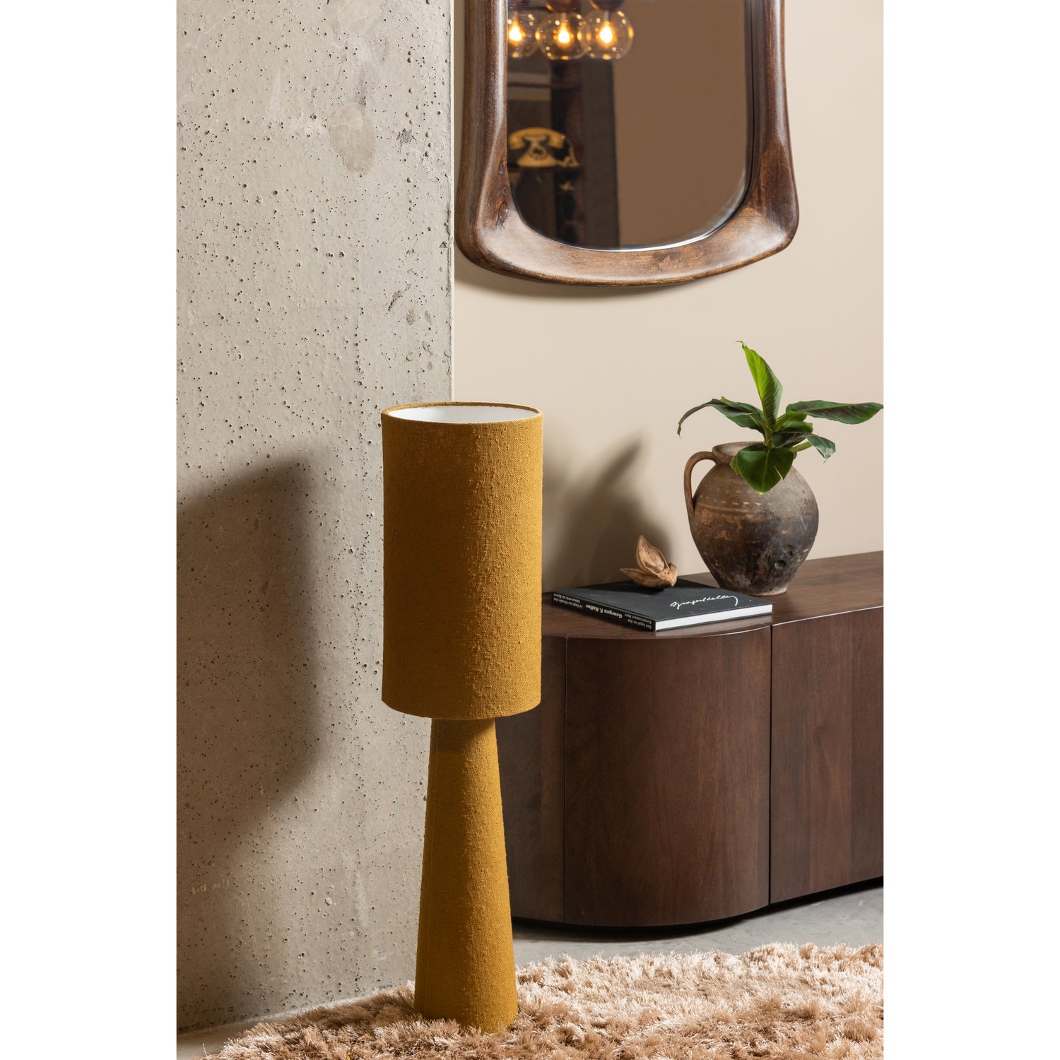LOFT TAFELLAMP METAAL/BOUCLE TAPENADE 90xO22CM