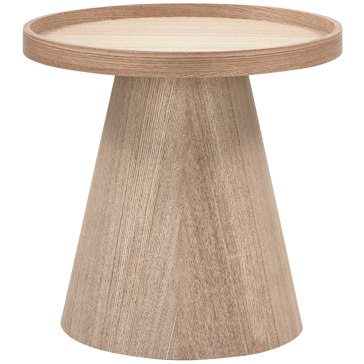MAUD BIJZETTAFEL CONISCH HOUT NATUREL 38xØ39CM