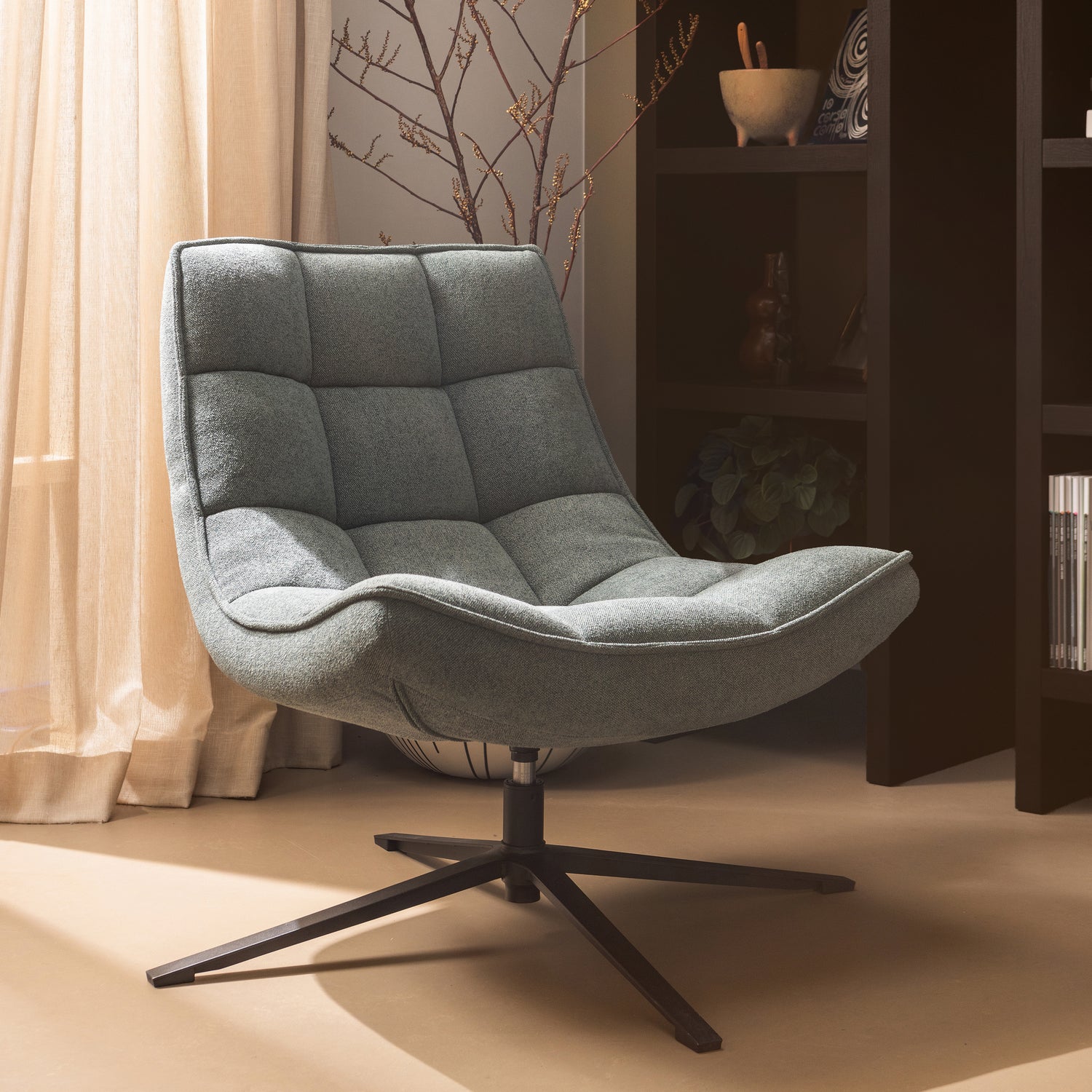 MAUDI DRAAIFAUTEUIL BLUE STONE