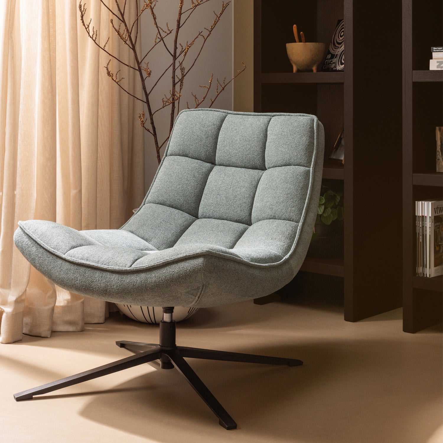 MAUDI DRAAIFAUTEUIL BLUE STONE