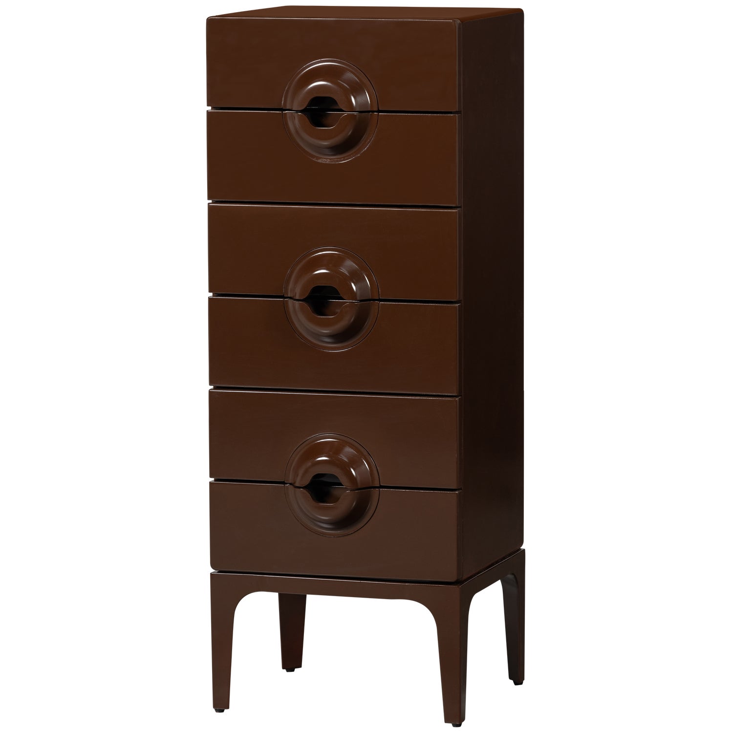 MERGE LADEKAST 6 LADES HOUT BRUIN/ROOD