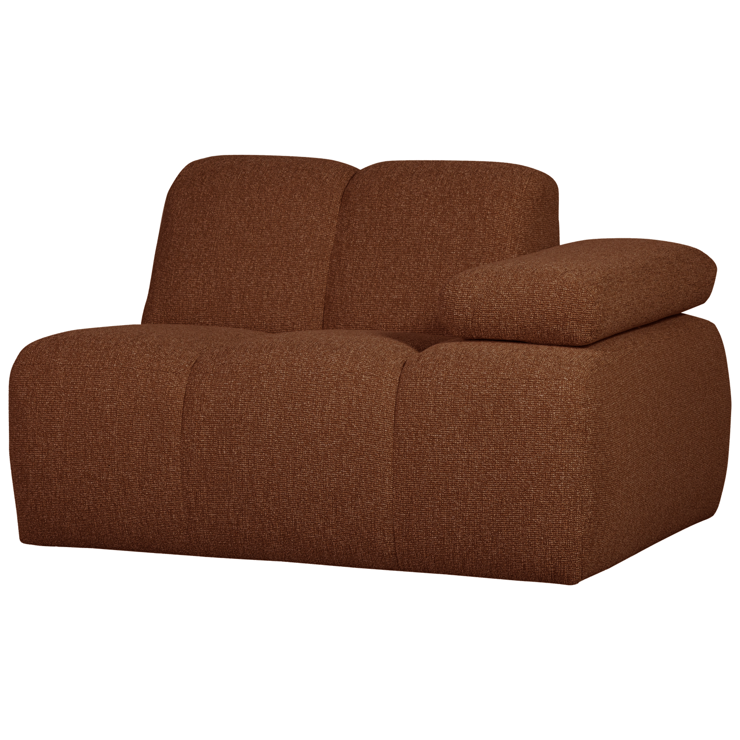 MOJO 1-ZITS MET ARM RECHTS BOUCLE ROEST BRUIN MELANGE