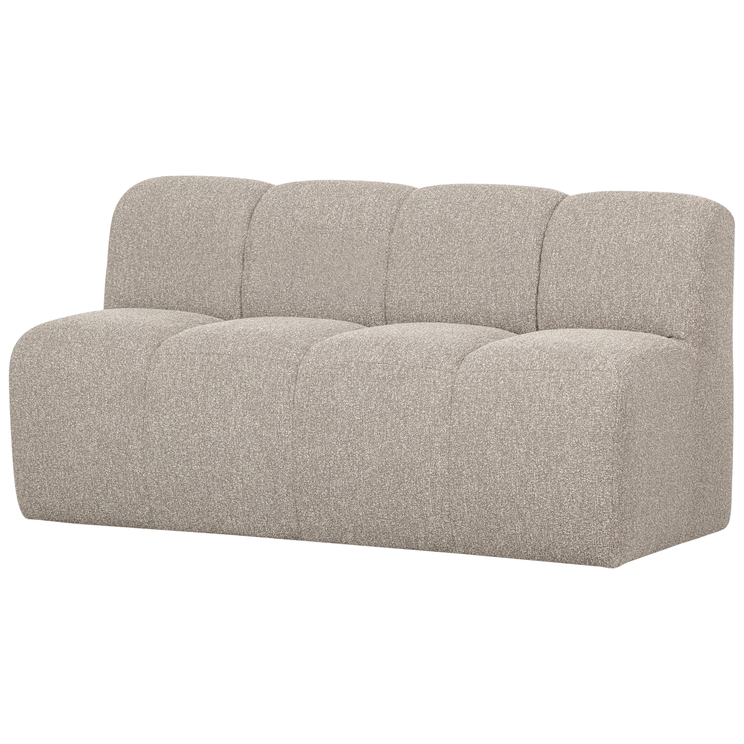 MOJO BANKJE 160CM MET RUGLEUNING BOUCLE BEIGE MELANGE