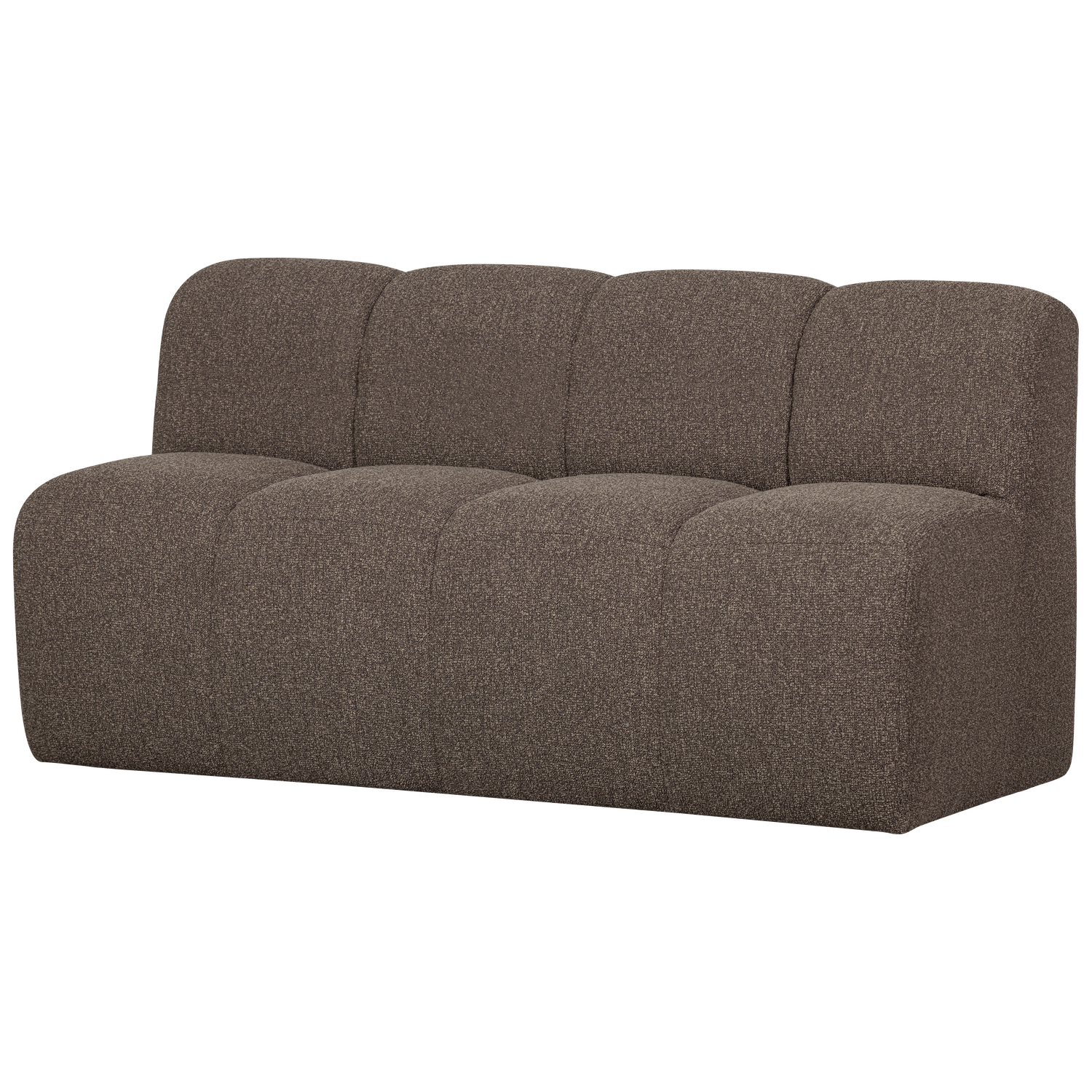 MOJO BANKJE 160CM MET RUGLEUNING BOUCLE BRUIN MELANGE