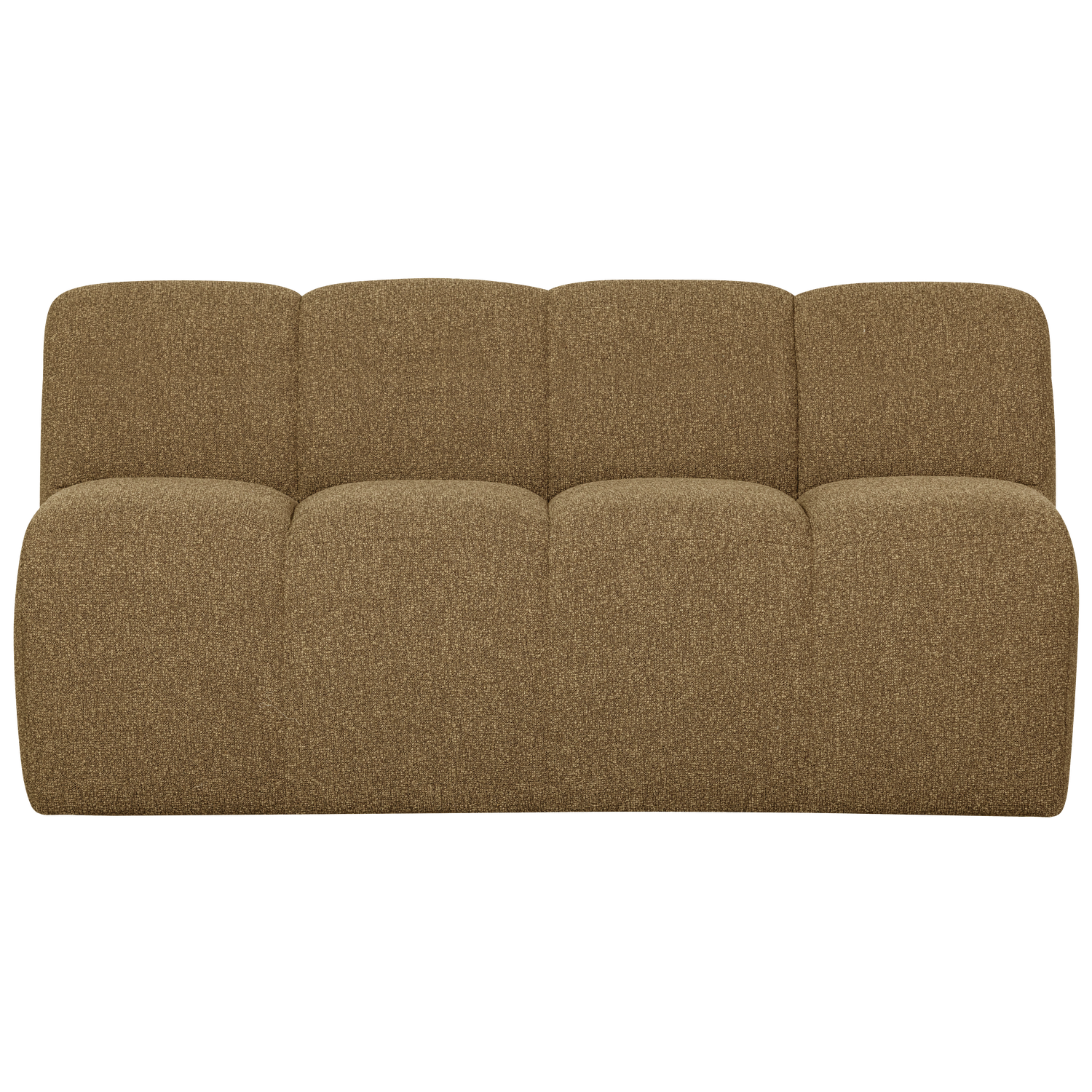 MOJO BANKJE 160CM MET RUGLEUNING BOUCLE GEEL/BRUIN MELANGE