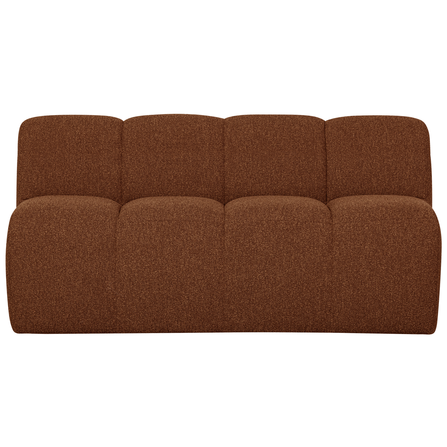 MOJO BANKJE 160CM MET RUGLEUNING BOUCLE ROEST BRUIN MELANGE