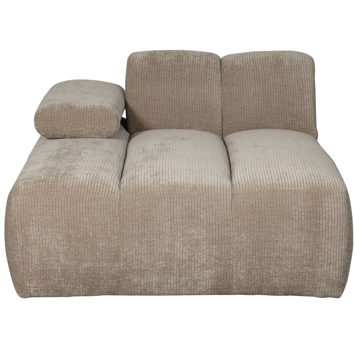 MOJO CHAISE LONGUE ELEMENT LINKS GEWEVEN RIBSTOF DONKER ZAND