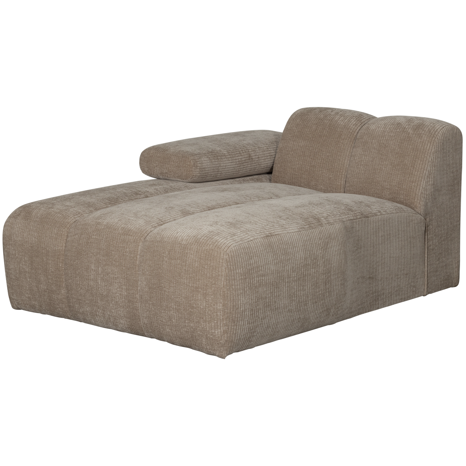 MOJO CHAISE LONGUE ELEMENT LINKS GEWEVEN RIBSTOF DONKER ZAND
