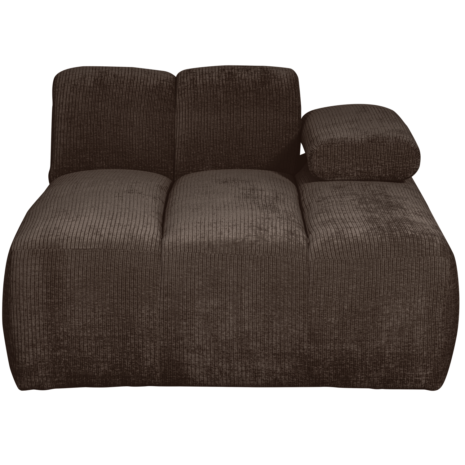 MOJO CHAISE LONGUE ELEMENT RECHTS GEWEVEN RIBSTOF BRUIN
