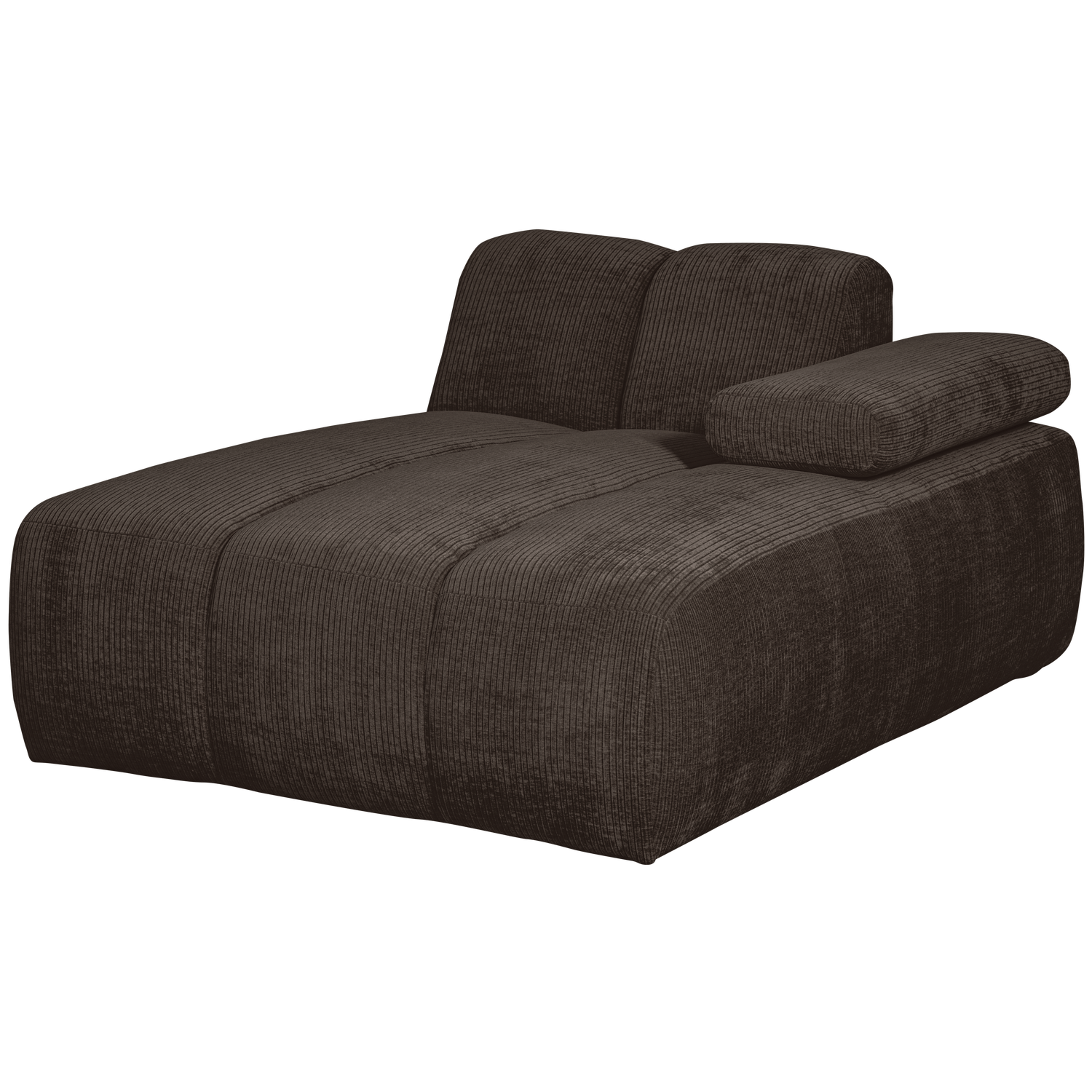 MOJO CHAISE LONGUE ELEMENT RECHTS GEWEVEN RIBSTOF BRUIN