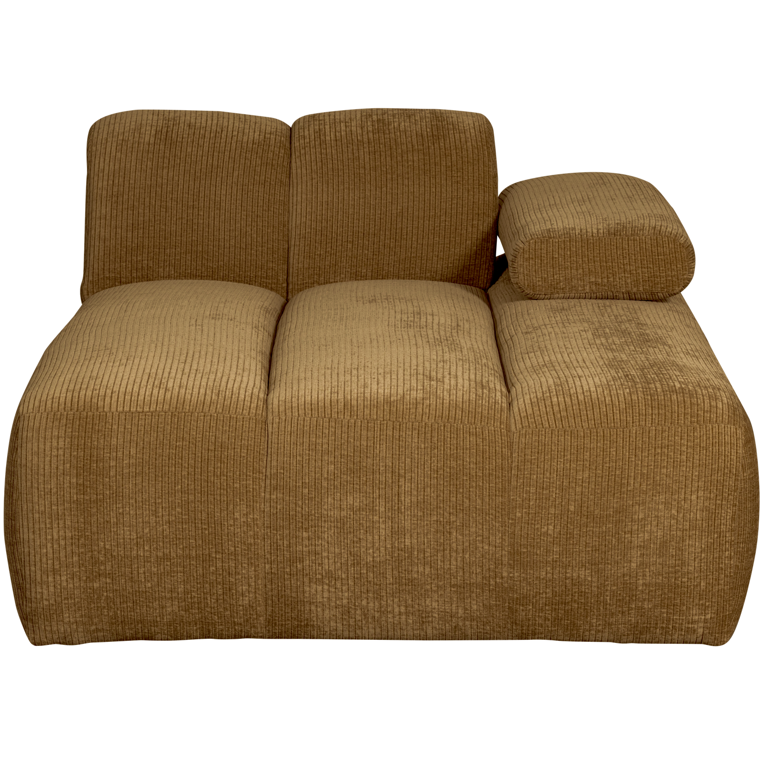 MOJO CHAISE LONGUE ELEMENT RECHTS GEWEVEN RIBSTOF HONINGGEEL