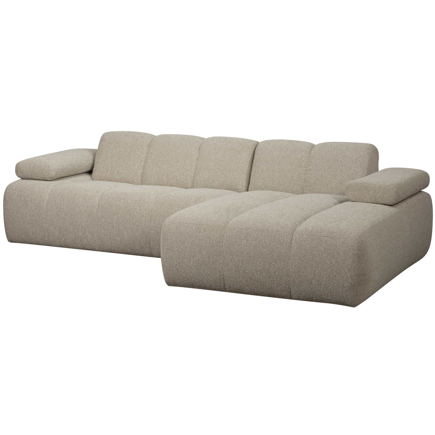 MOJO CHAISE LONGUE RECHTS BOUCLE BEIGE MELANGE