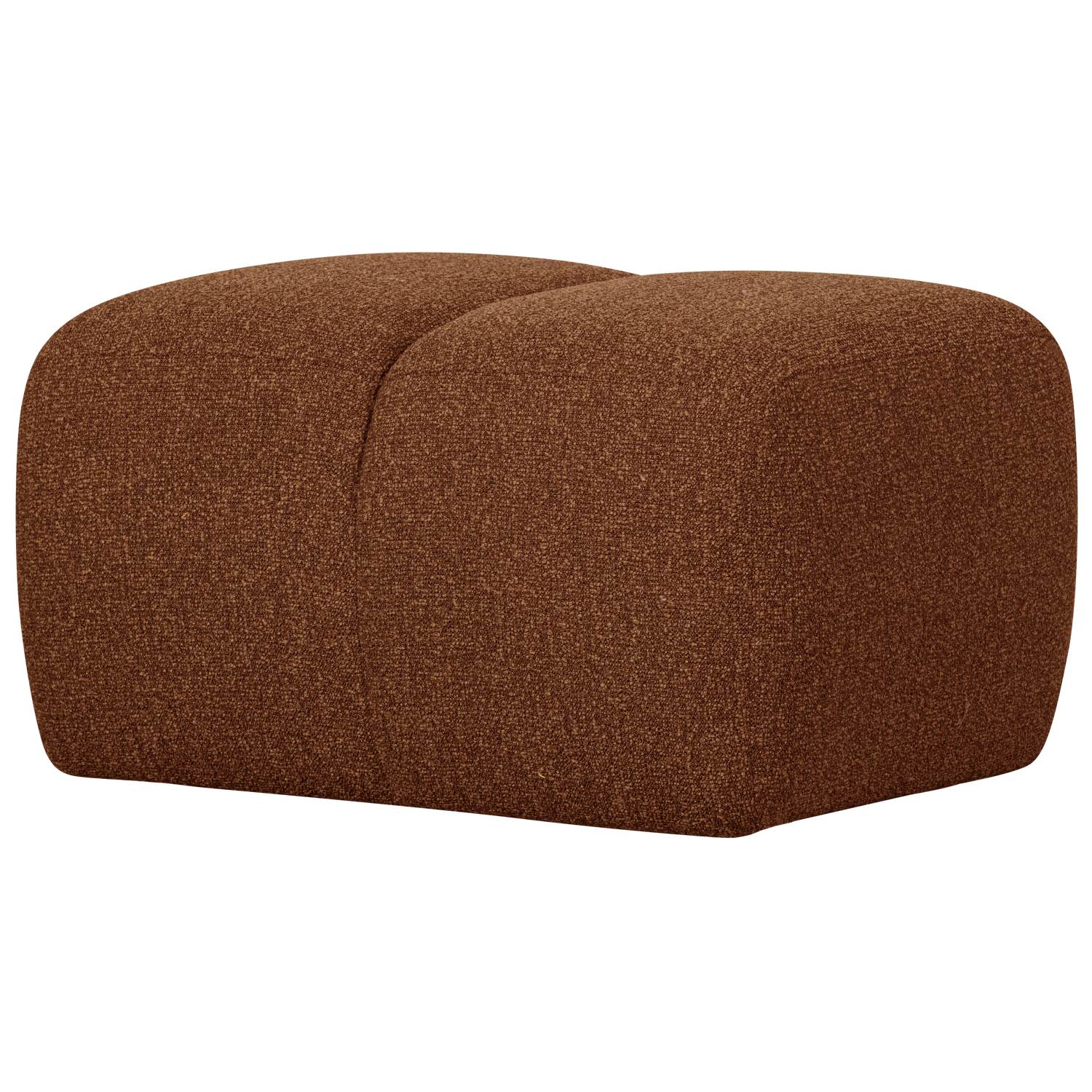 MOJO POEF 45x80x60CM BOUCLE ROEST BRUIN MELANGE