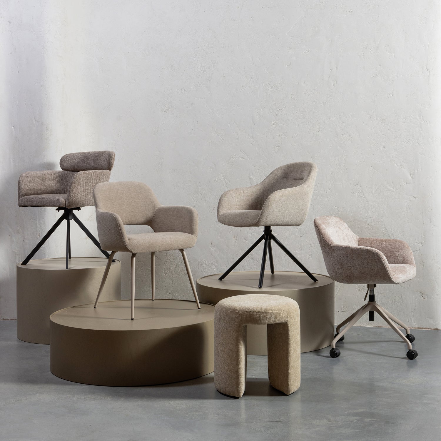 MORROS BUREAUSTOEL TAUPE