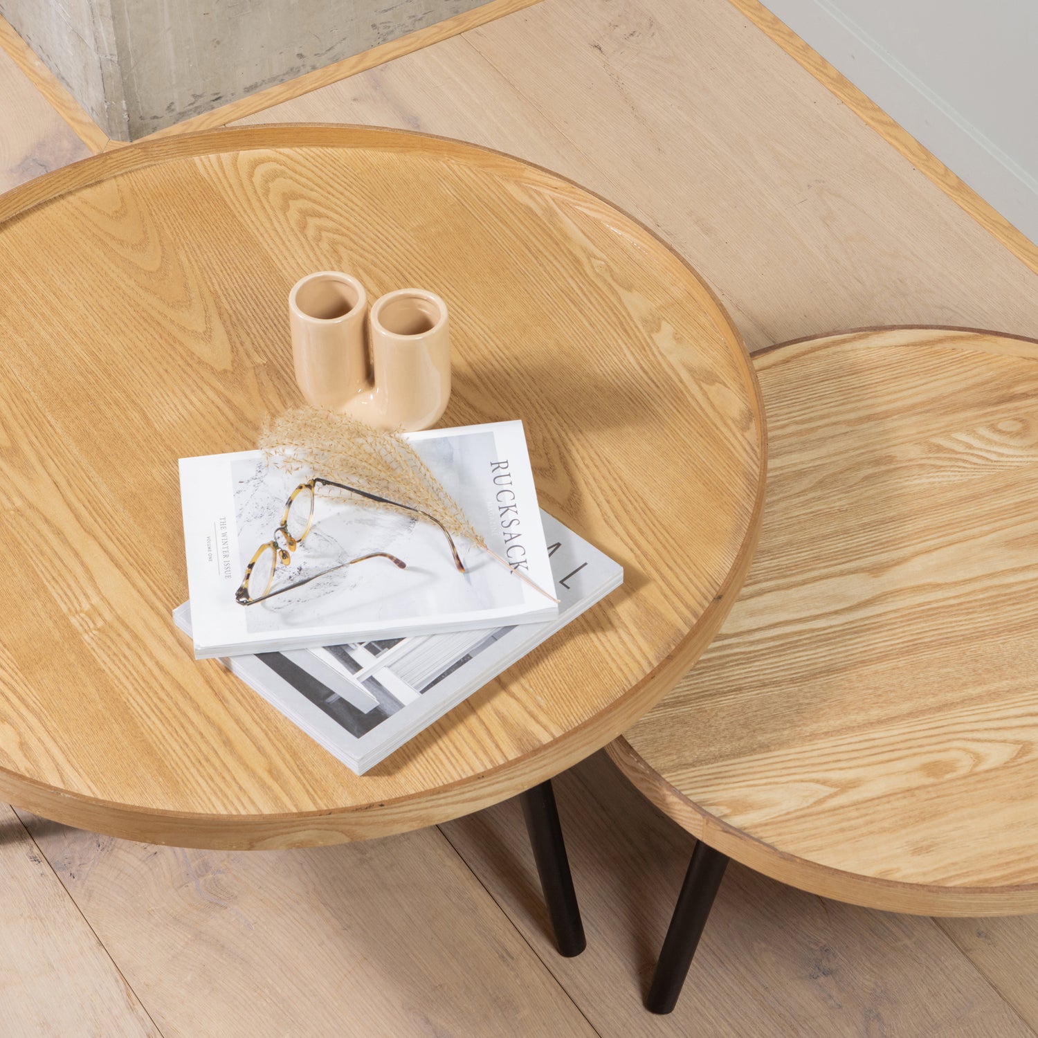 Mesa Bijzettafel L Hout Naturel 34xØ60