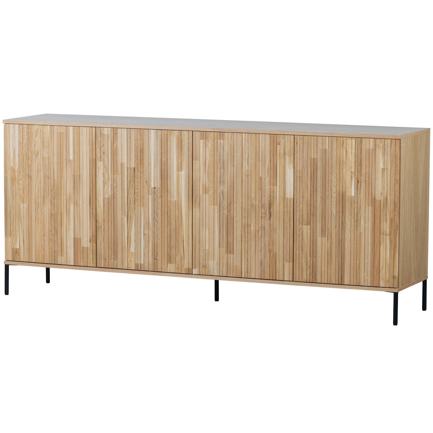 New Gravure Dressoir 200 Cm Eiken Blanke Lak [fsc]