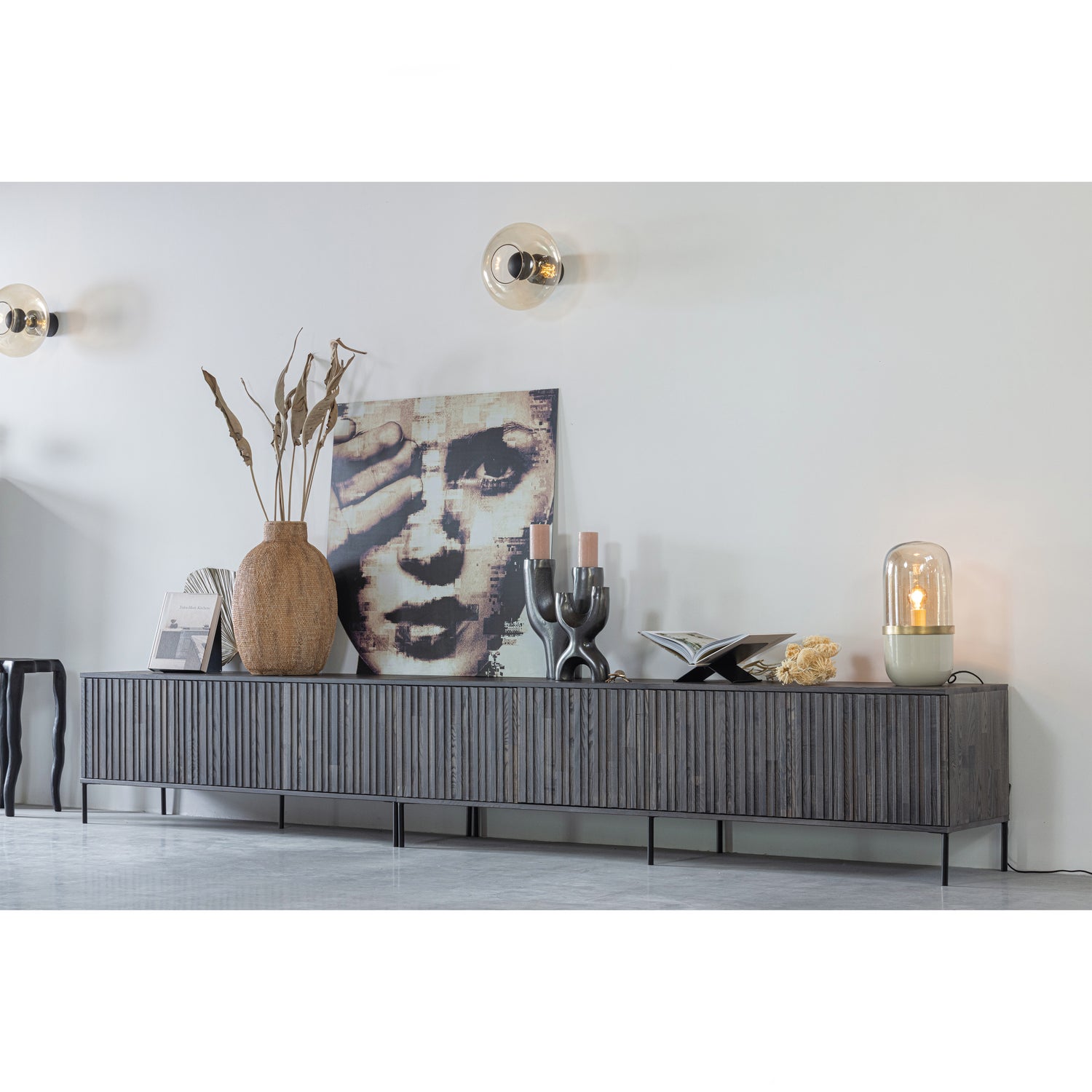 New Gravure Tv Meubel 100 Cm Essen Fineer Espresso [fsc]