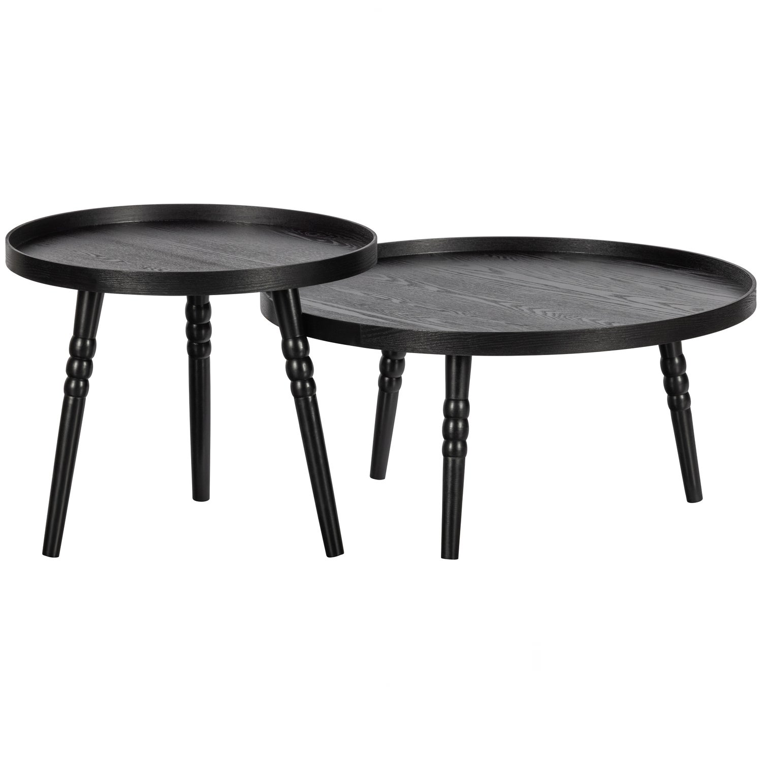 Ponto Bijzettafel Hout Zwart 36xØ75