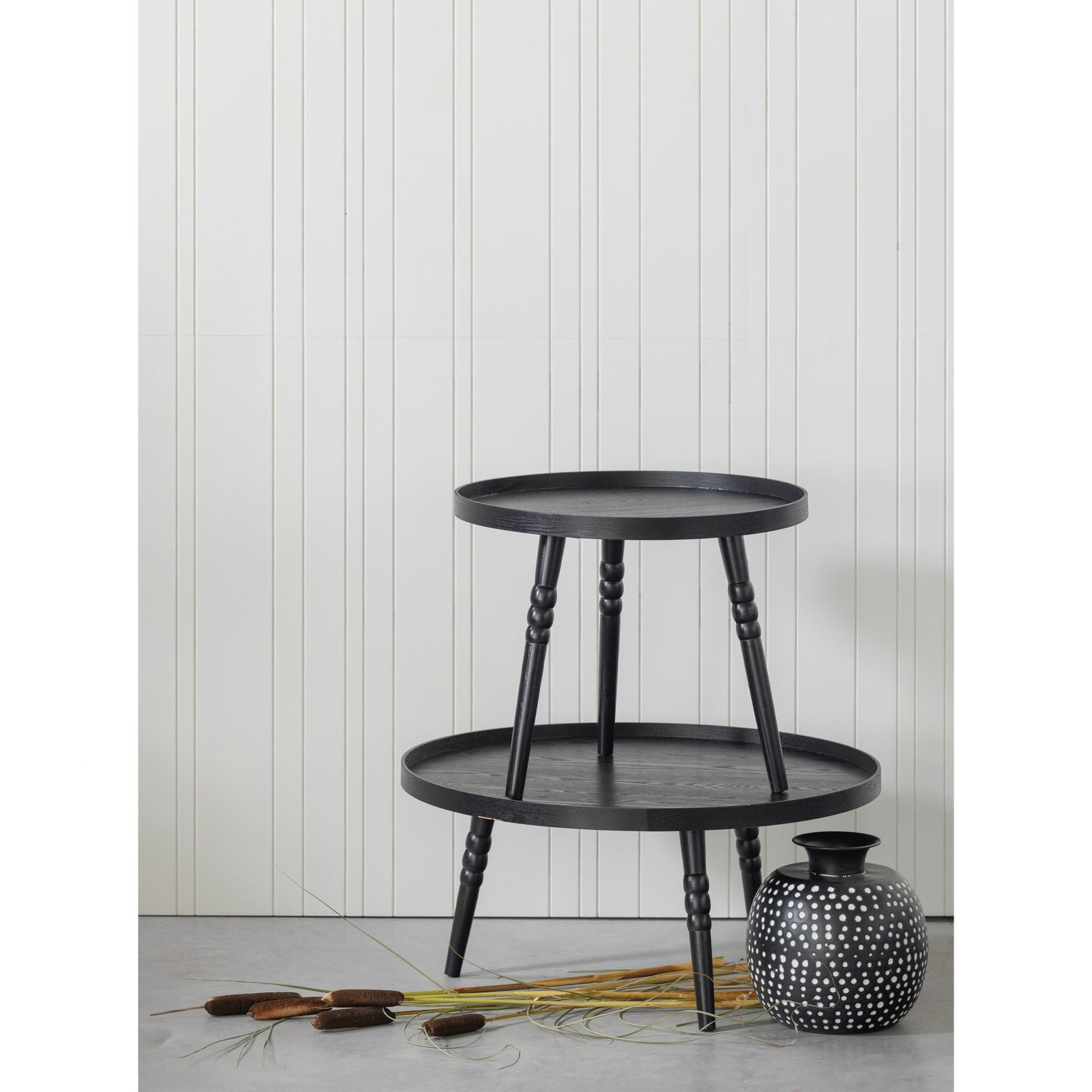Ponto Bijzettafel Hout Zwart 36xØ75