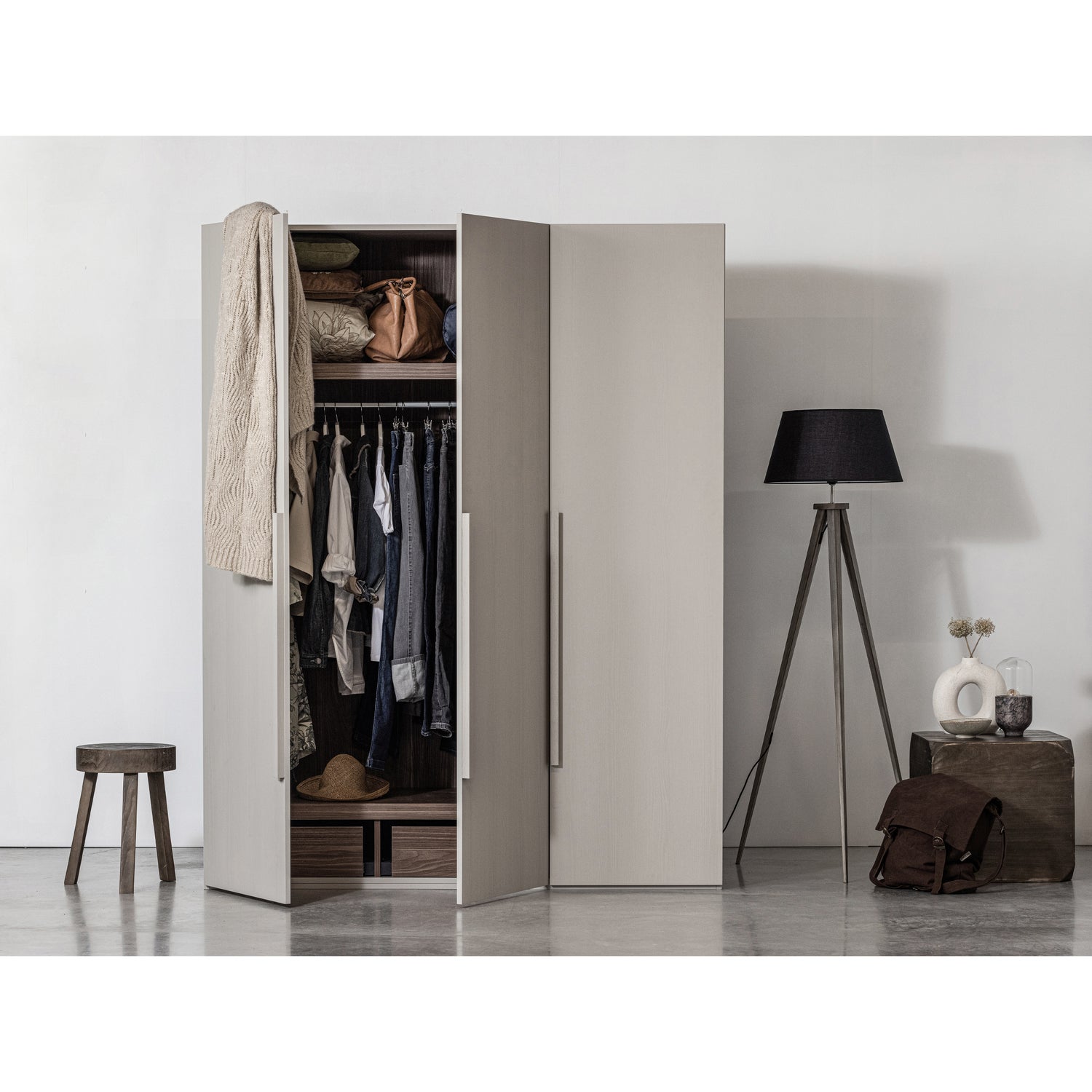 RENS - 3 DRS HANG/LEGKAST GREEP LANG NOTEN/KIEZELGRIJS [fsc]