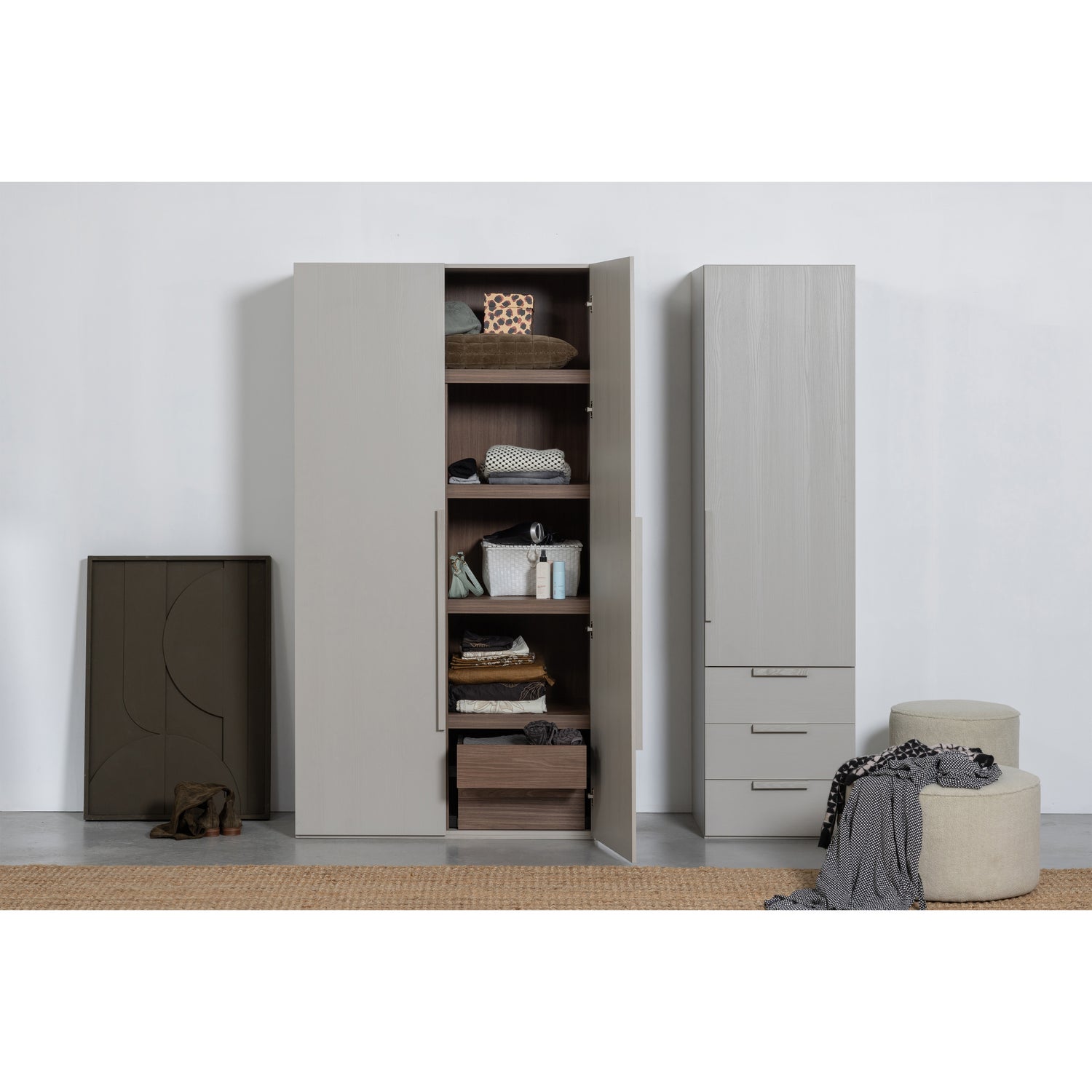 Rens - 2 Drs Hang/legkast Greep Lang Noten/kiezelgrijs [fsc]
