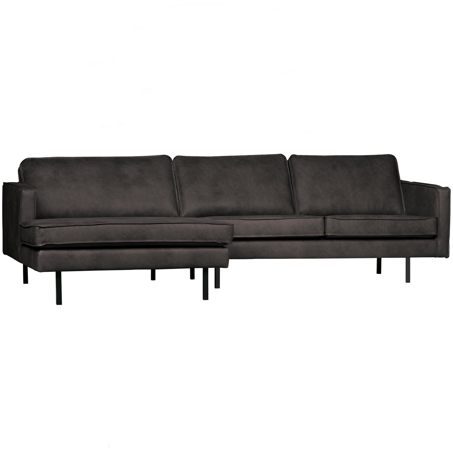 Rodeo Chaise Longue Links Zwart
