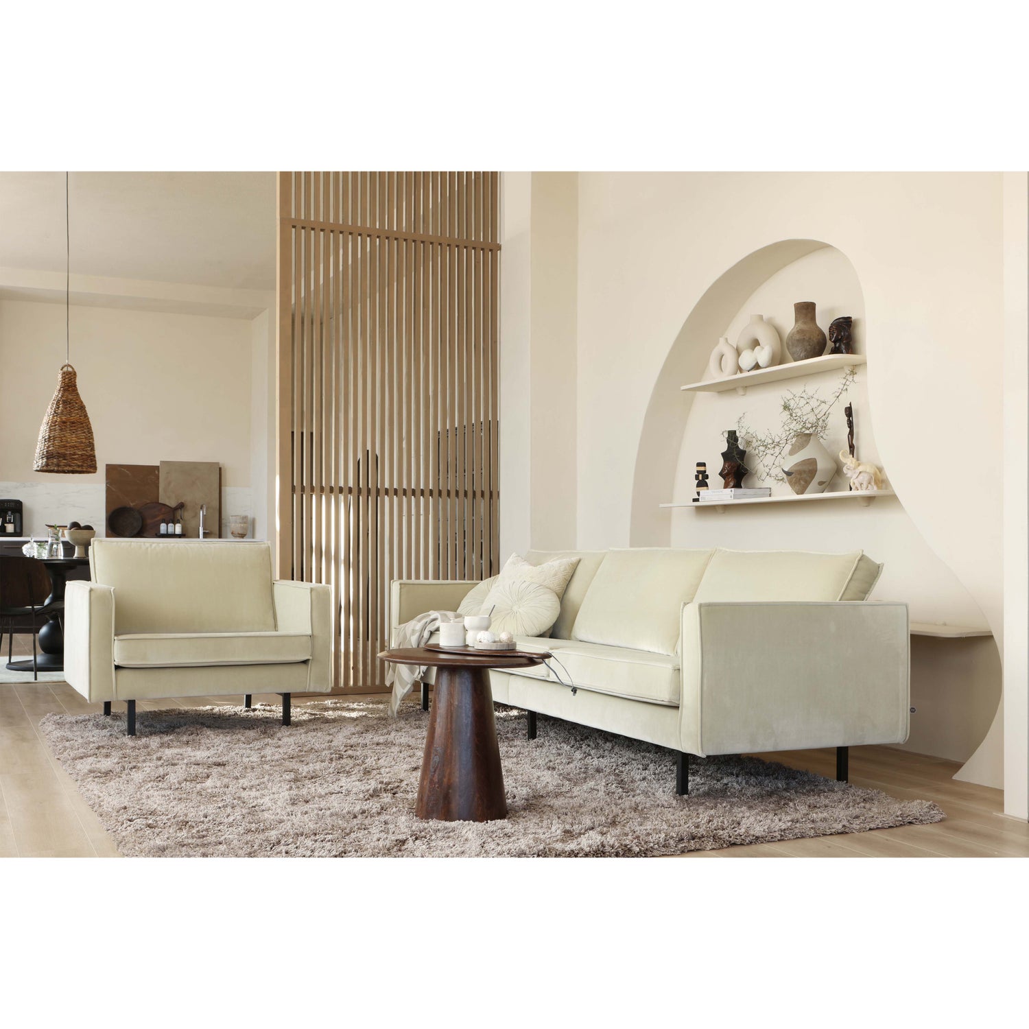 Rodeo Fauteuil Velvet Pistache