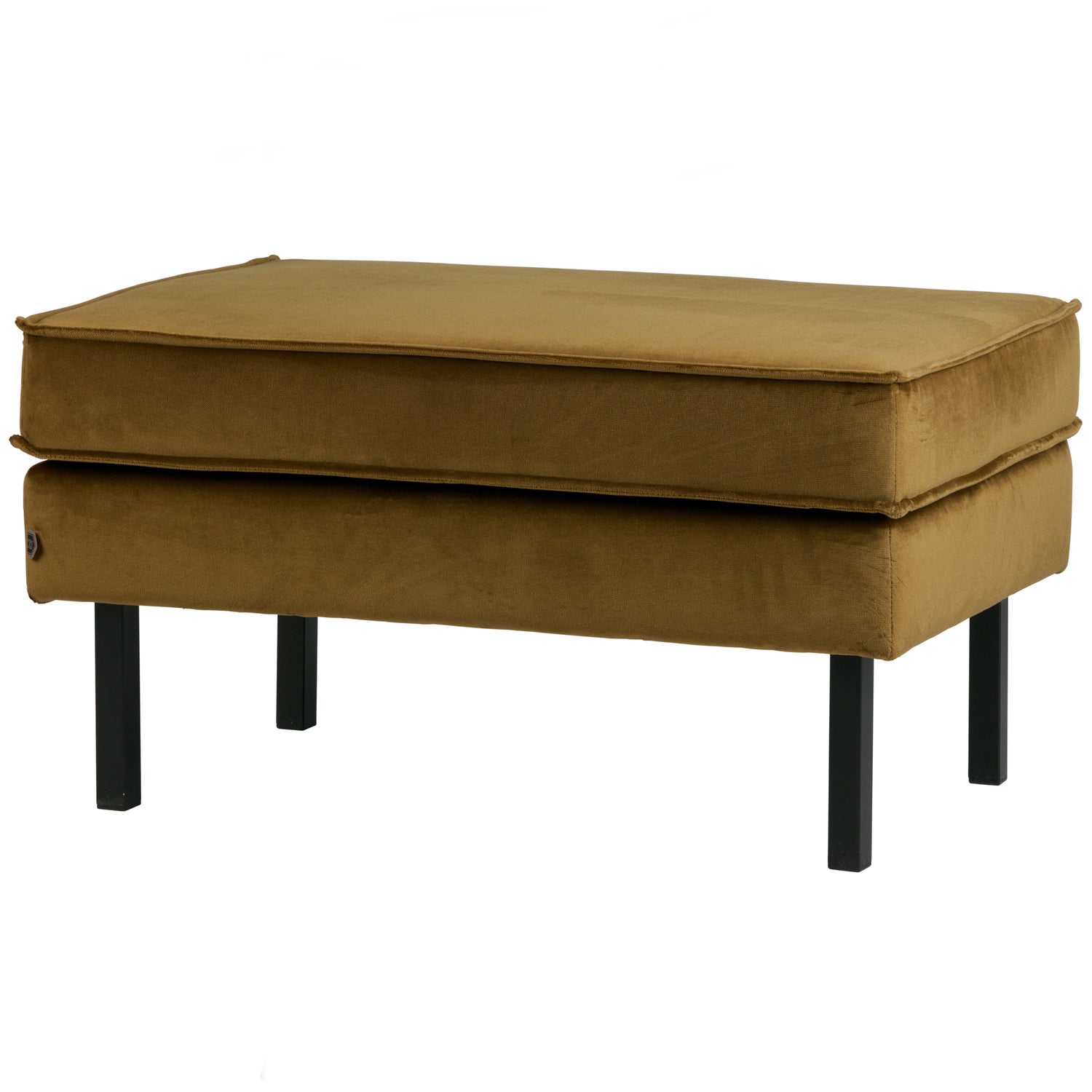 Rodeo Hocker Op Poten Velvet Honing Geel
